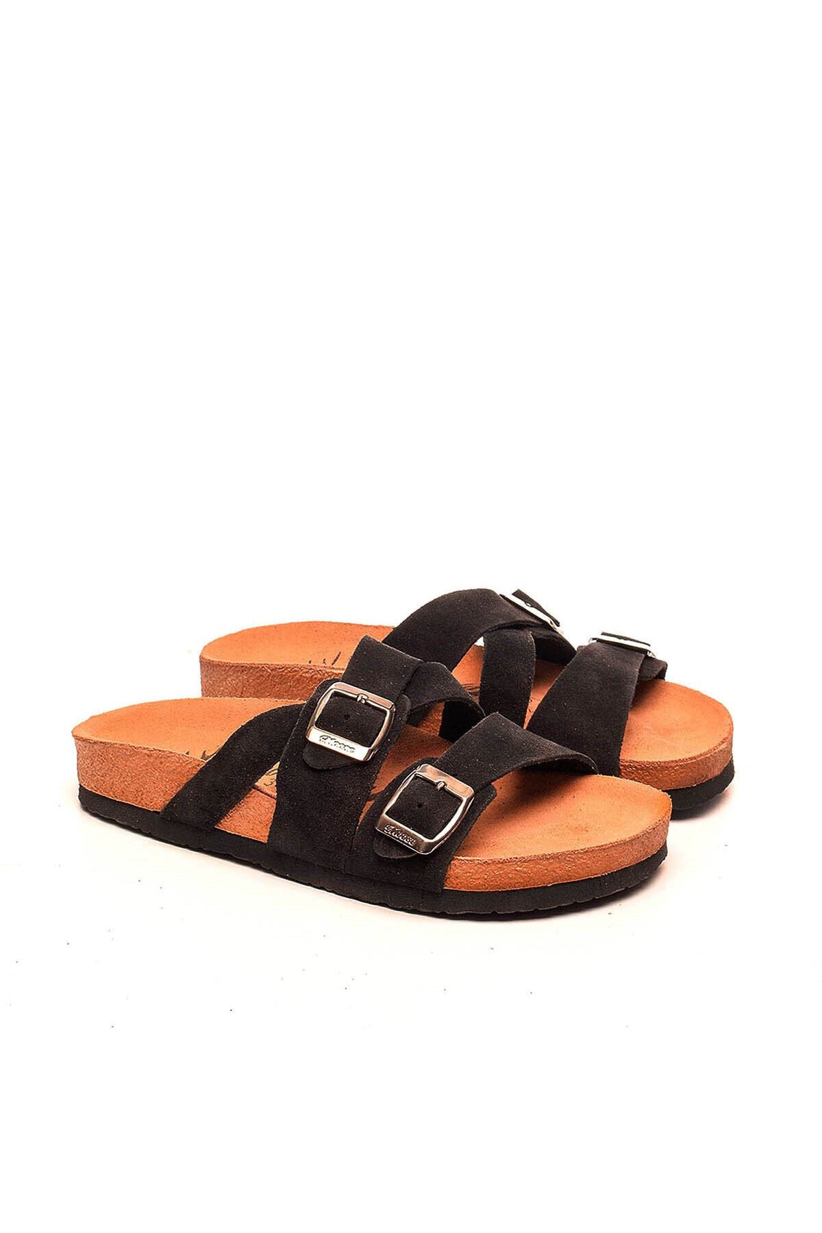 Hakiki Deri Siyah Kadın Terlik