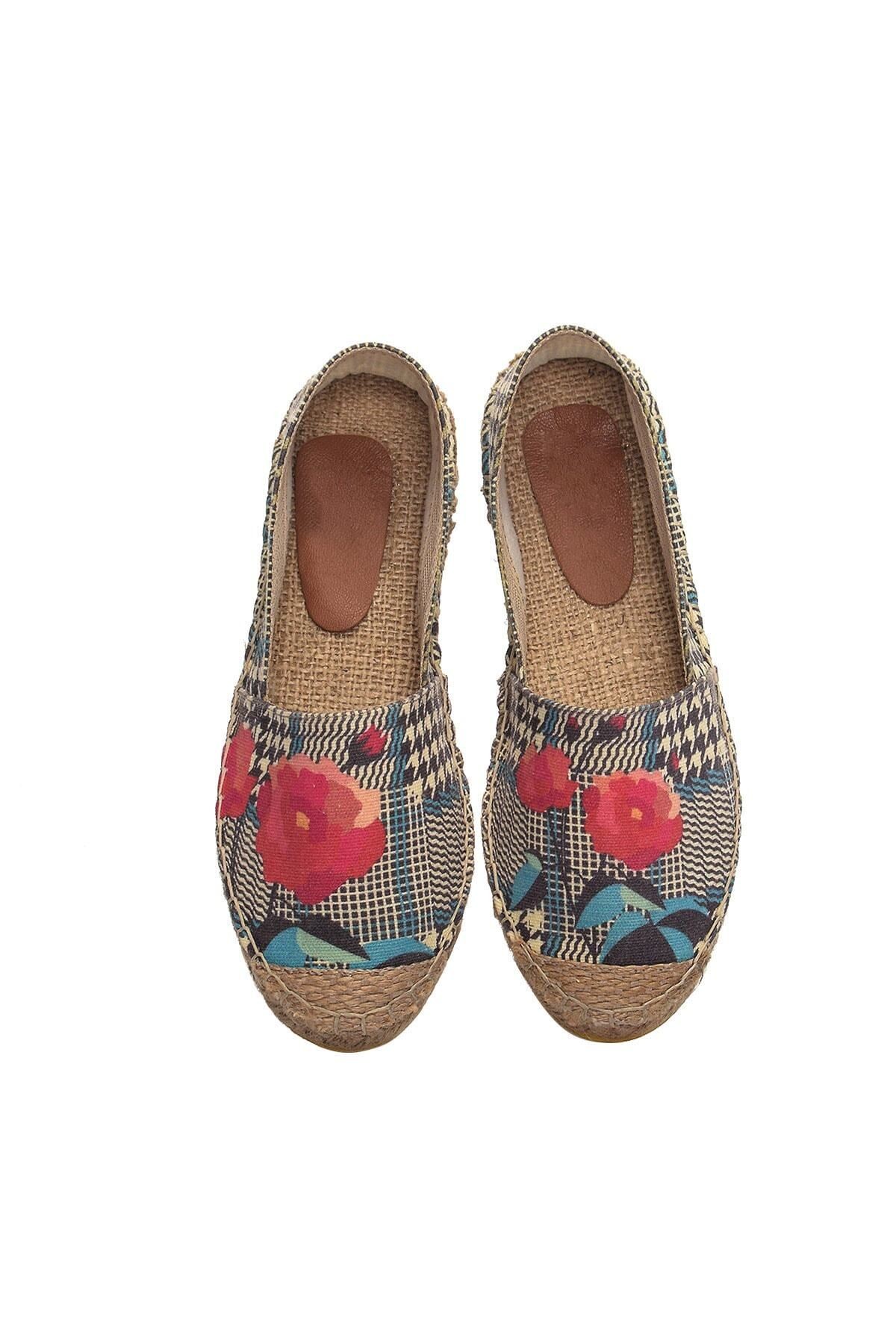El Yapımı Hasır Taban Espadril