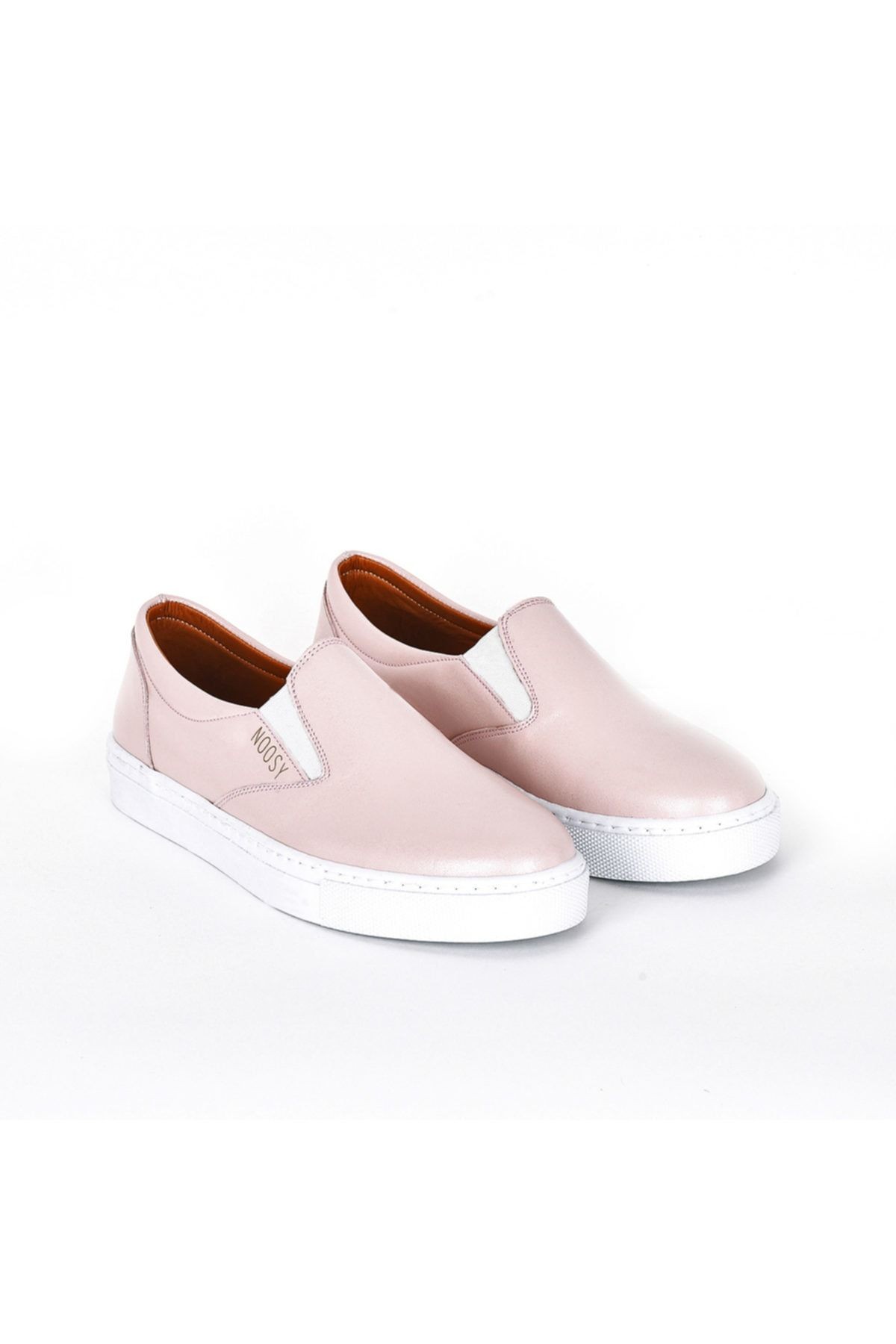 Hakiki Deri Açık Pudra Kadın Sneaker