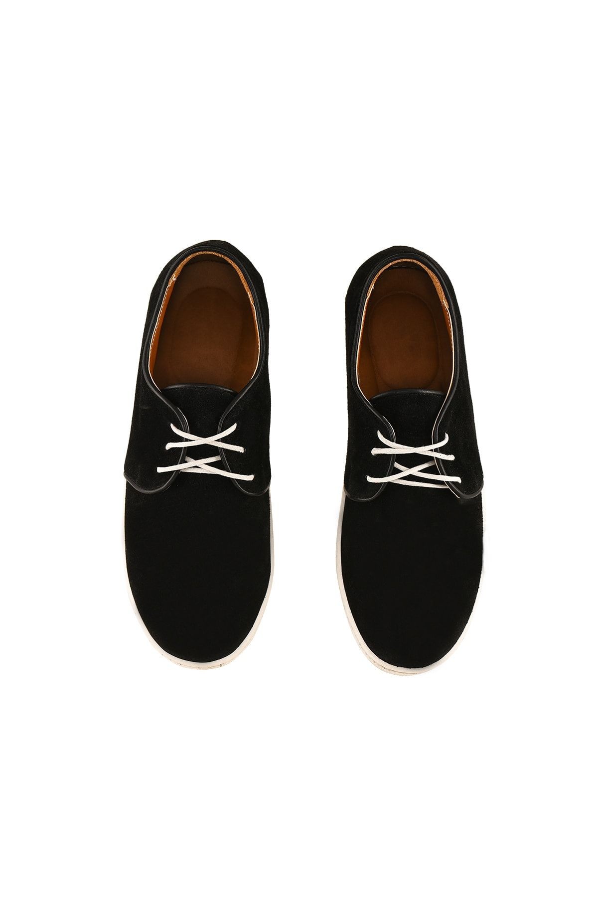 Hakiki Deri Siyah Kadın Sneaker