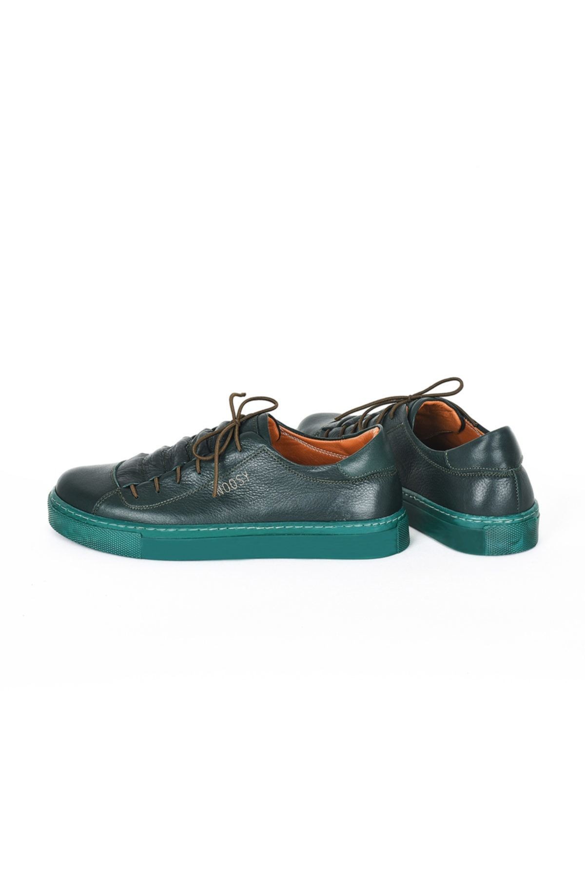 Yeni Hakiki Deri Yeşil Kadın Sneaker  890799