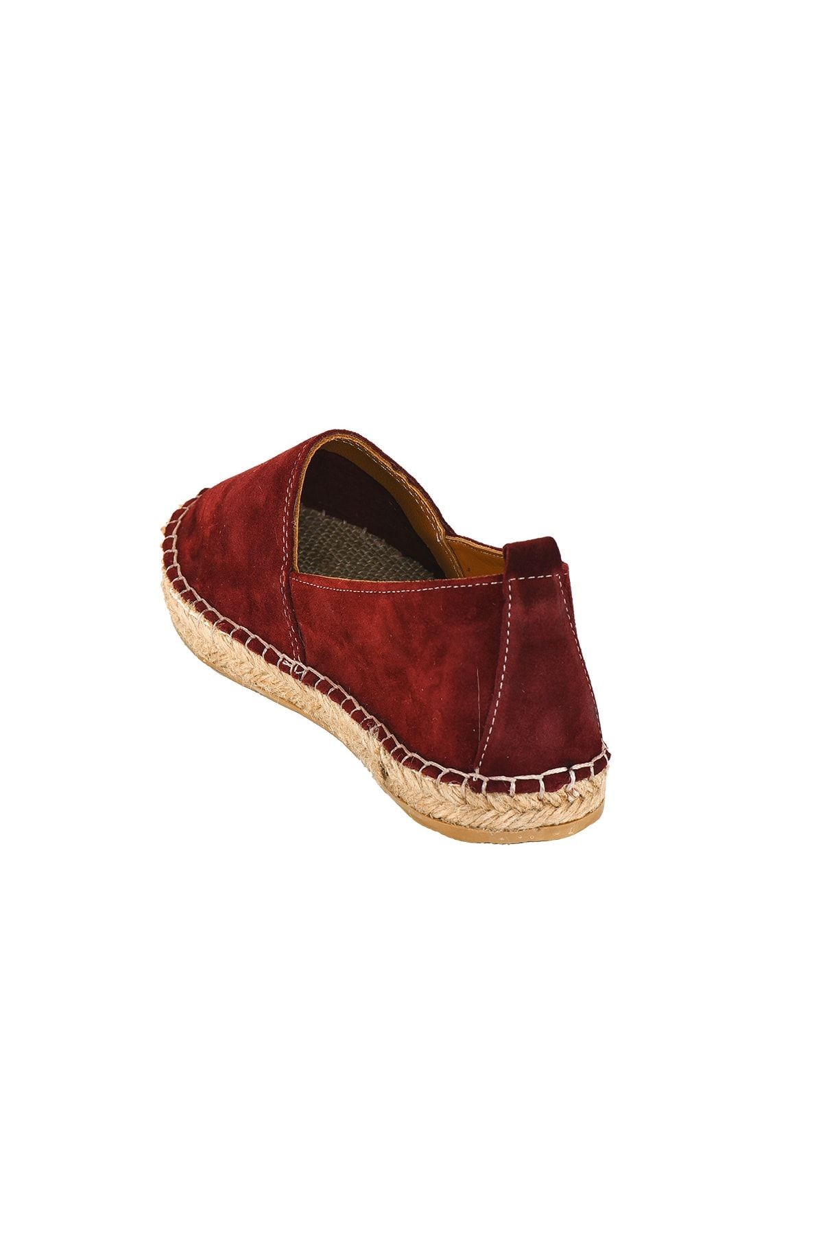 Erkek Bordo Hakiki Deri El Yapımı Espadril