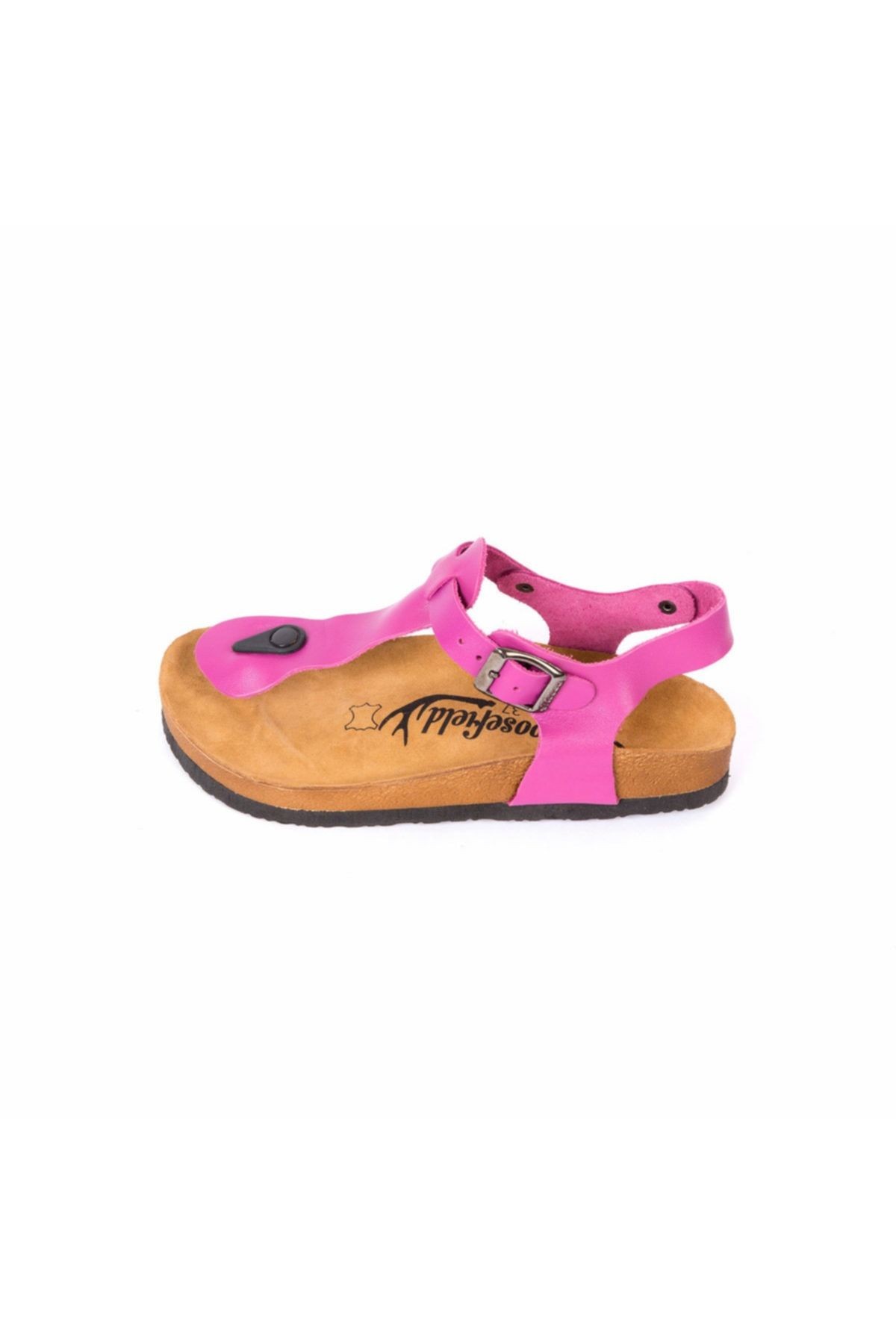 Hakiki Deri Pembe Kadın Sandalet
