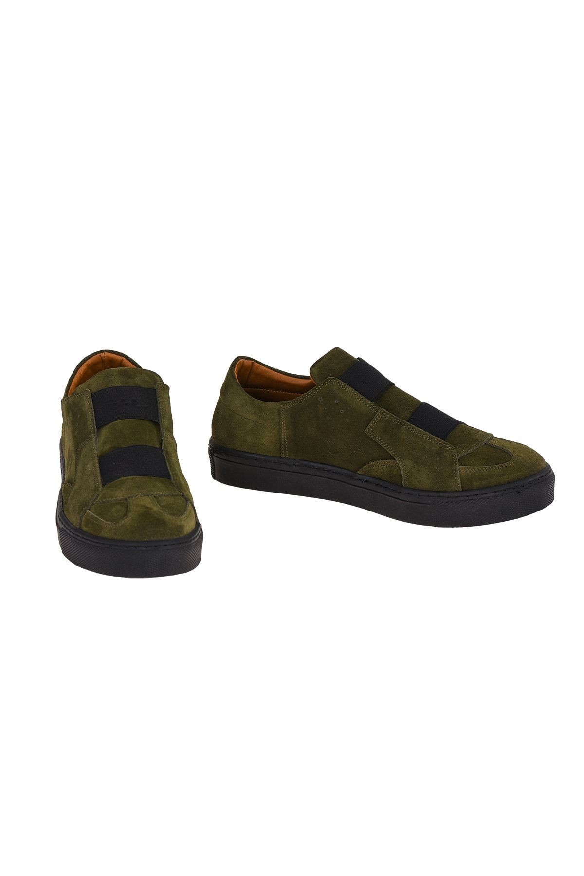 Kadın Hakiki Deri Yeşil Sneaker