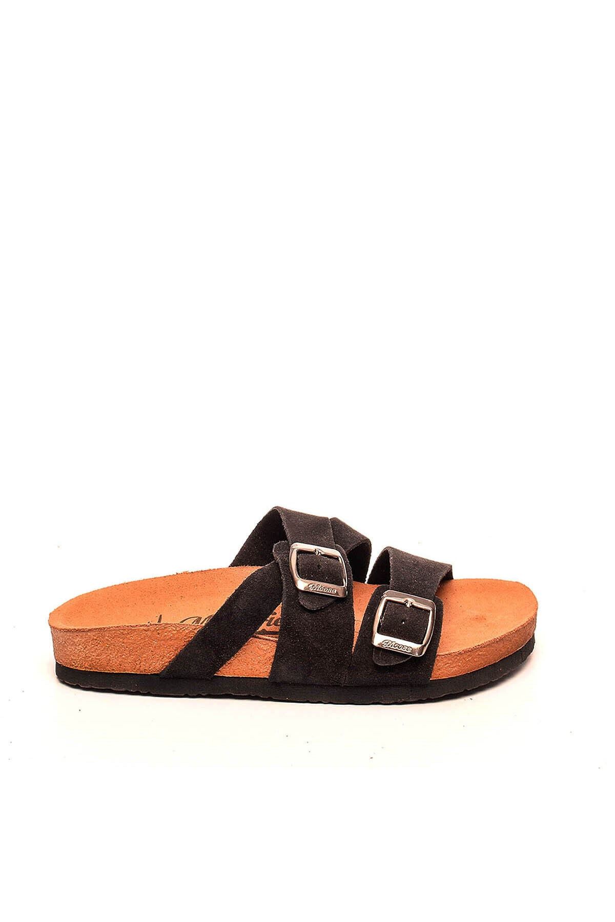 Hakiki Deri Siyah Kadın Terlik