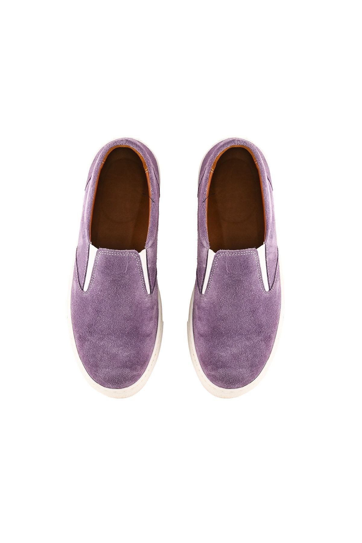 Hakiki Deri Lila Kadın Sneaker