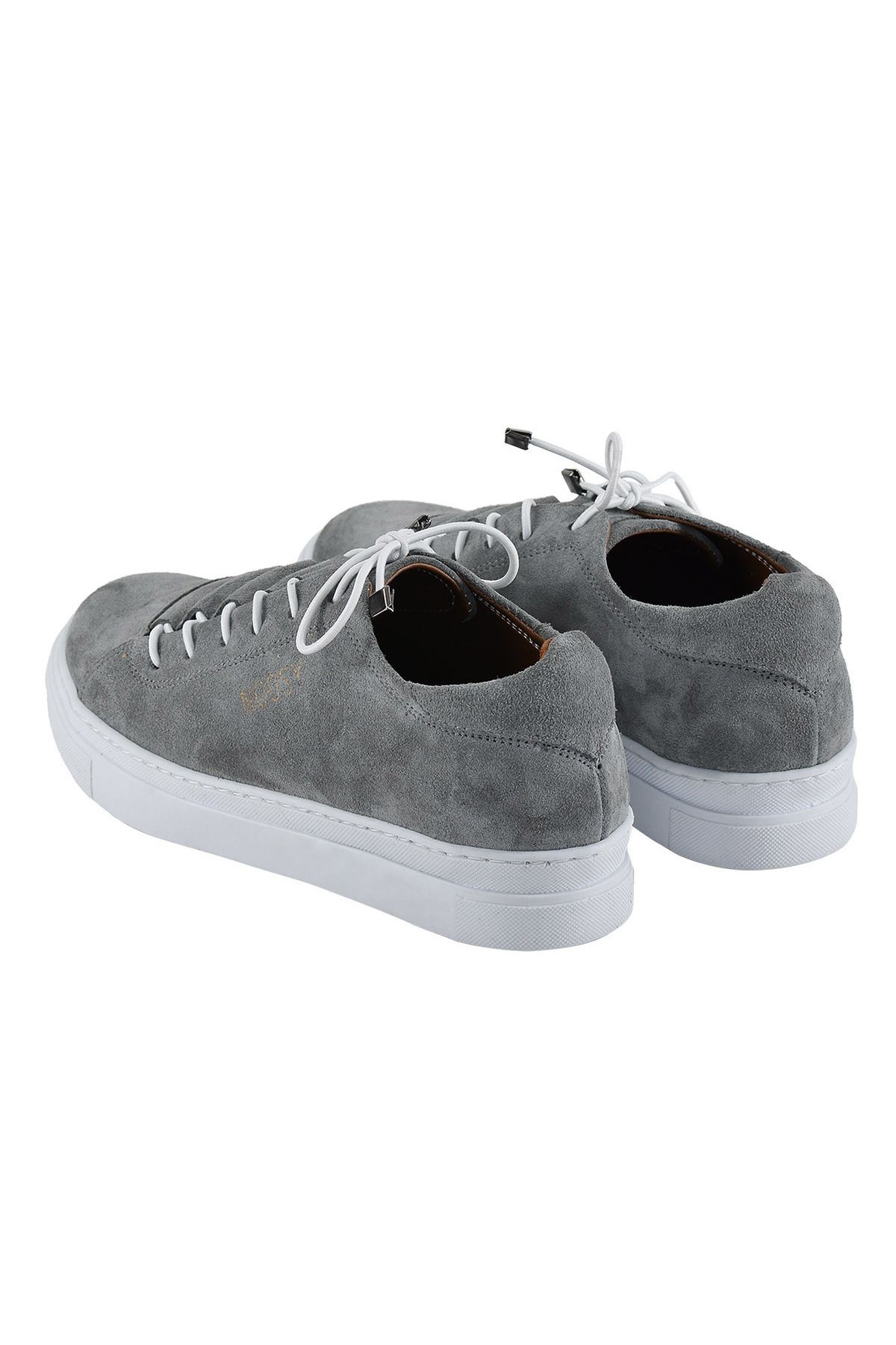 Hakiki Deri Gri Unisex Çocuk Sneaker