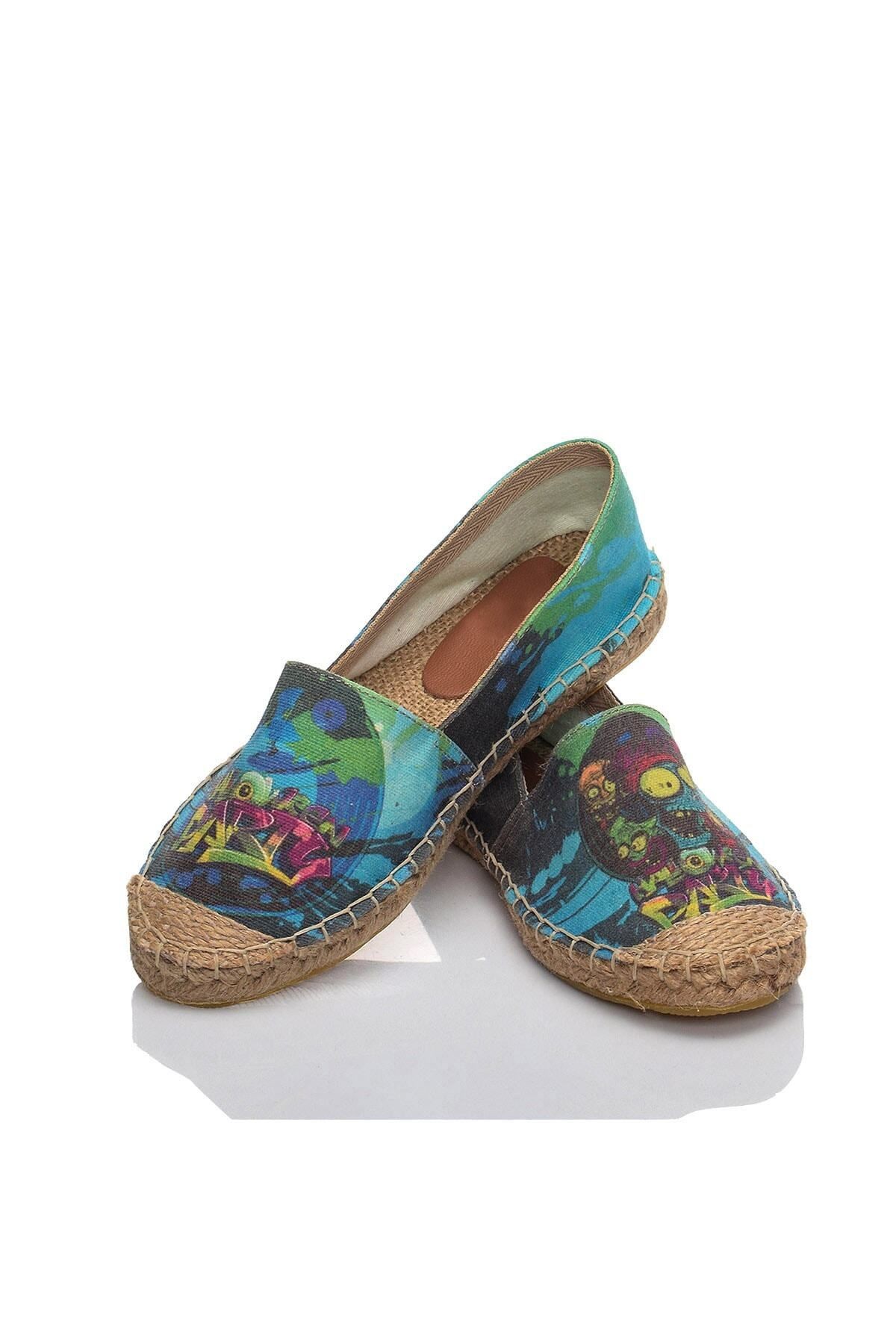 El Yapımı Hasır Taban Espadril