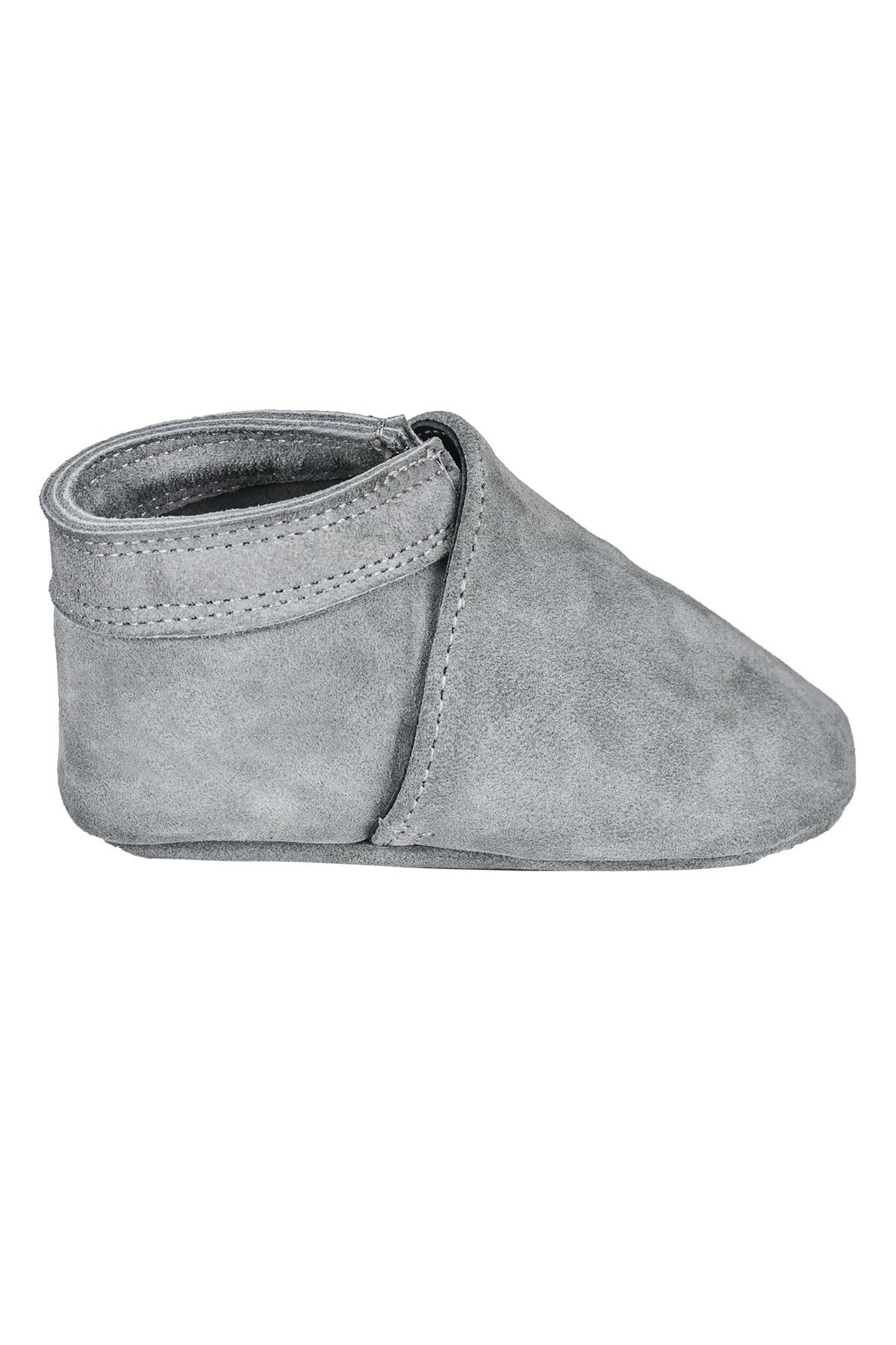 Gri Unisex Bebek Hakiki Deri Patik