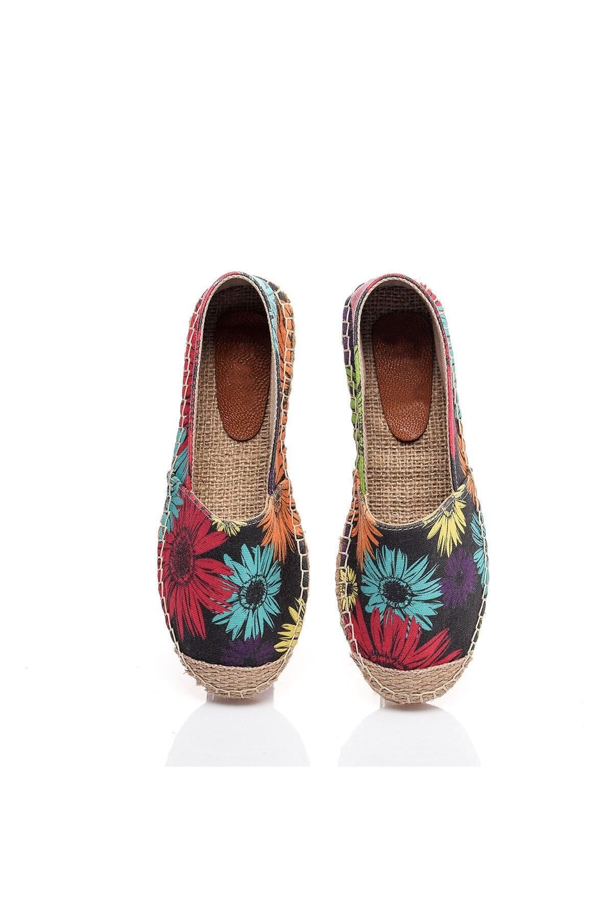 El Yapımı Hasır Taban Espadril