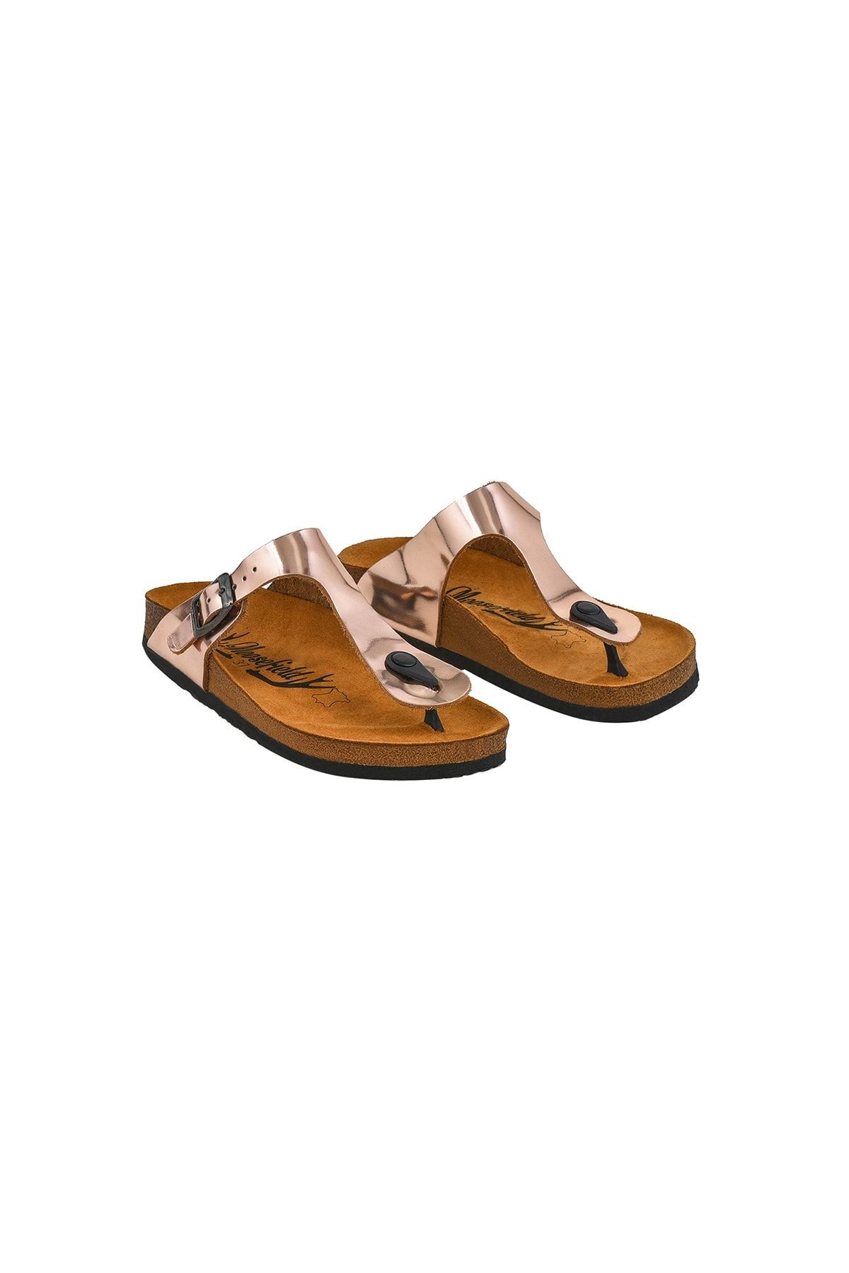 Unisex Rose Hakiki Deri Terlik