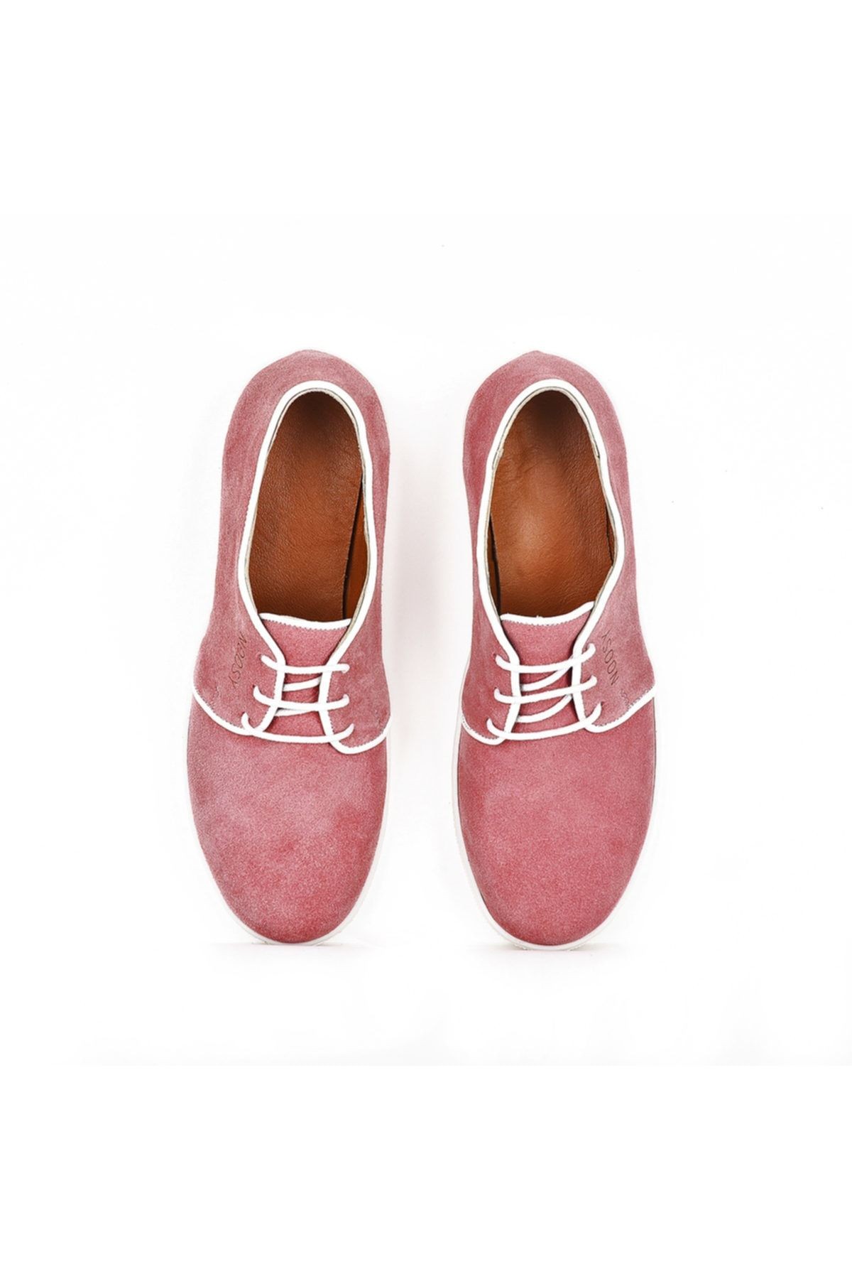 Hakiki Deri Pembe Kadın Sneaker
