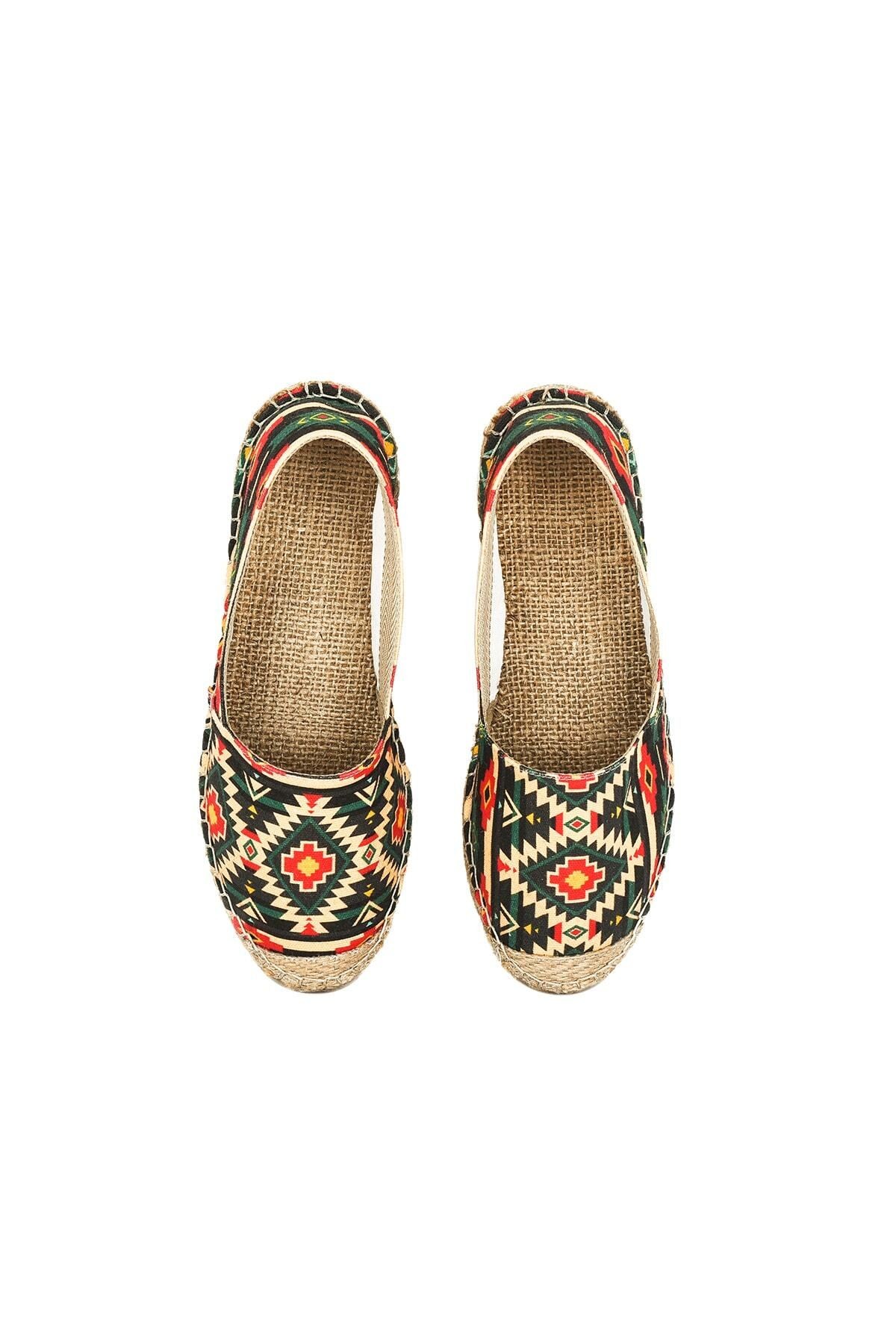 El Yapımı Hasır Taban Espadril