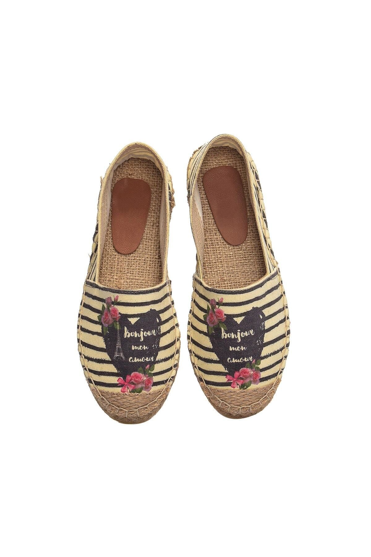 El Yapımı Hasır Taban Espadril