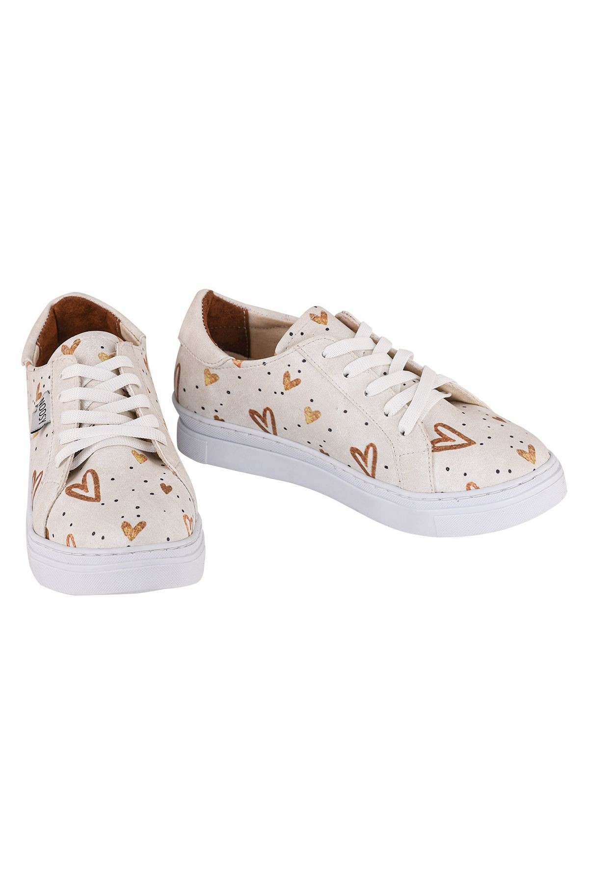 Baskılı Gold Kalp Tasarım Unisex Çocuk Sneaker
