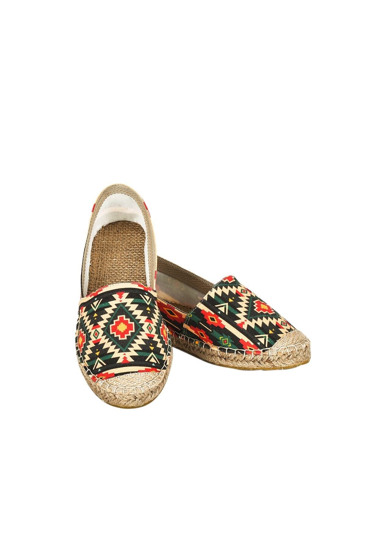 El Yapımı Hasır Taban Espadril