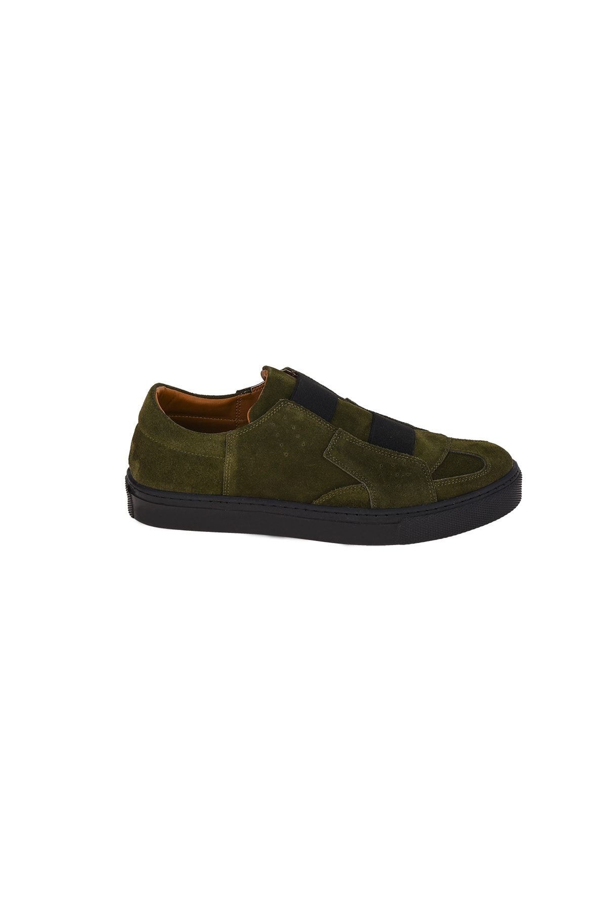 Kadın Hakiki Deri Yeşil Sneaker