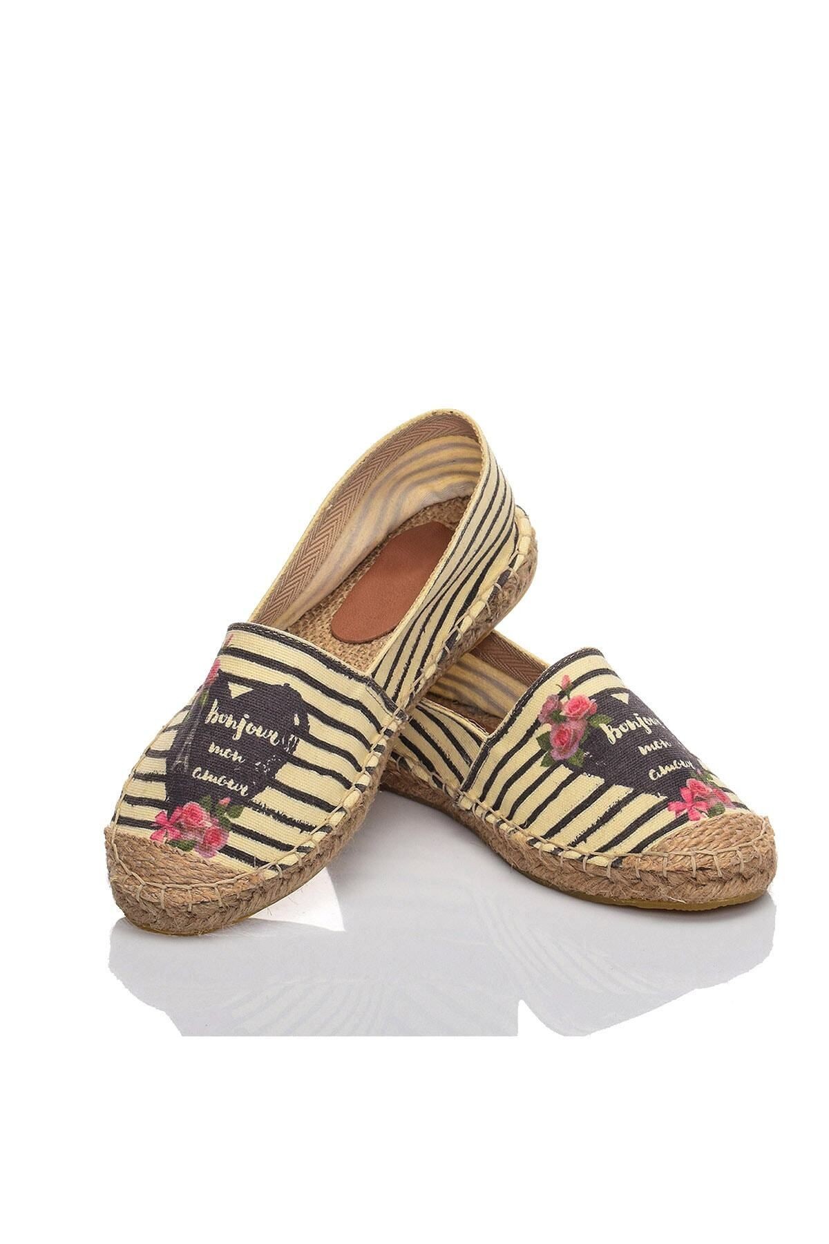 El Yapımı Hasır Taban Espadril