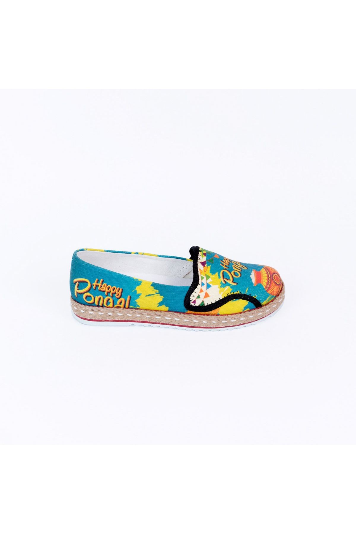 Baskılı Renkli Flamingo Tasarım Keten Kadın Sneaker