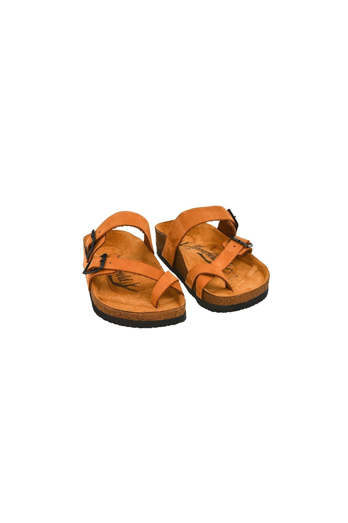 Unisex Hakiki Deri Taba Çocuk Terlik
