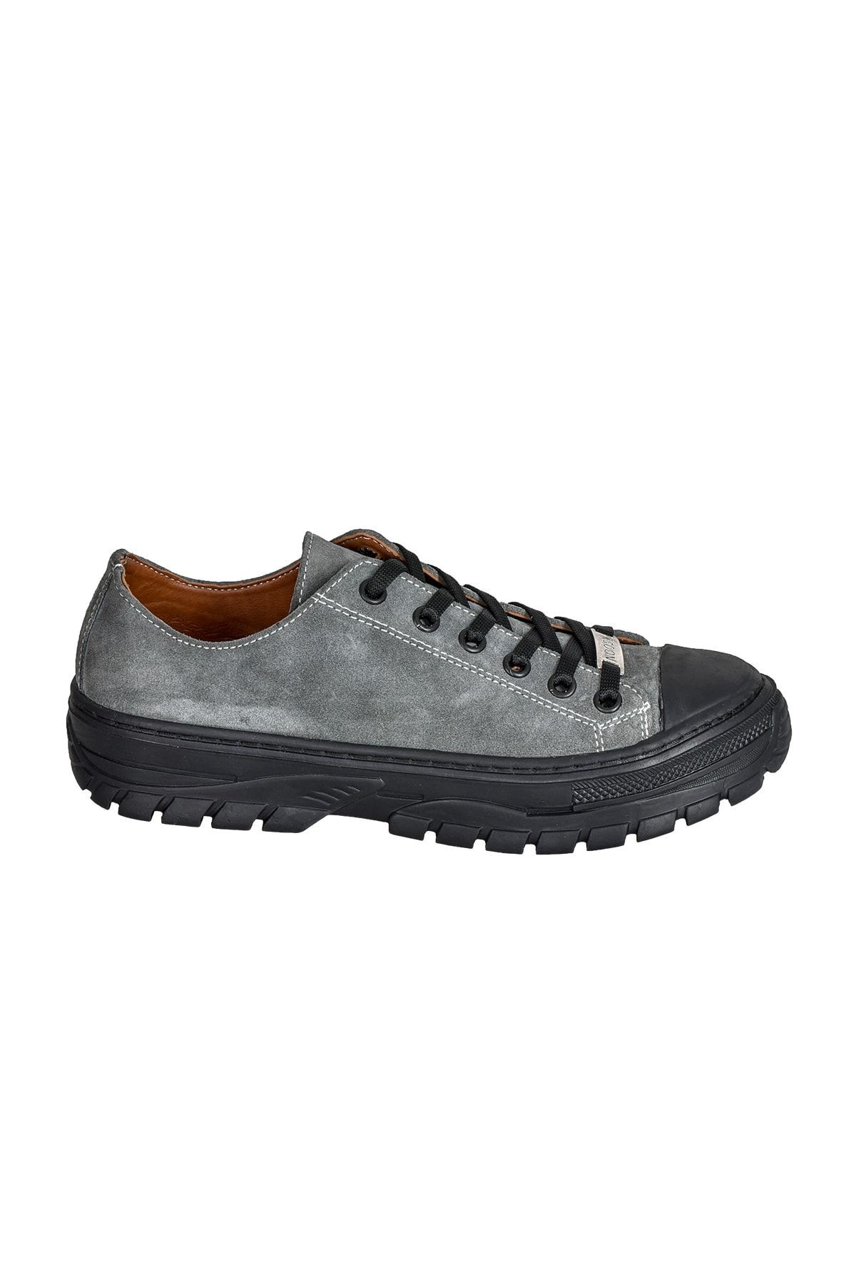 Hakiki Deri Gri Kadın Sneaker