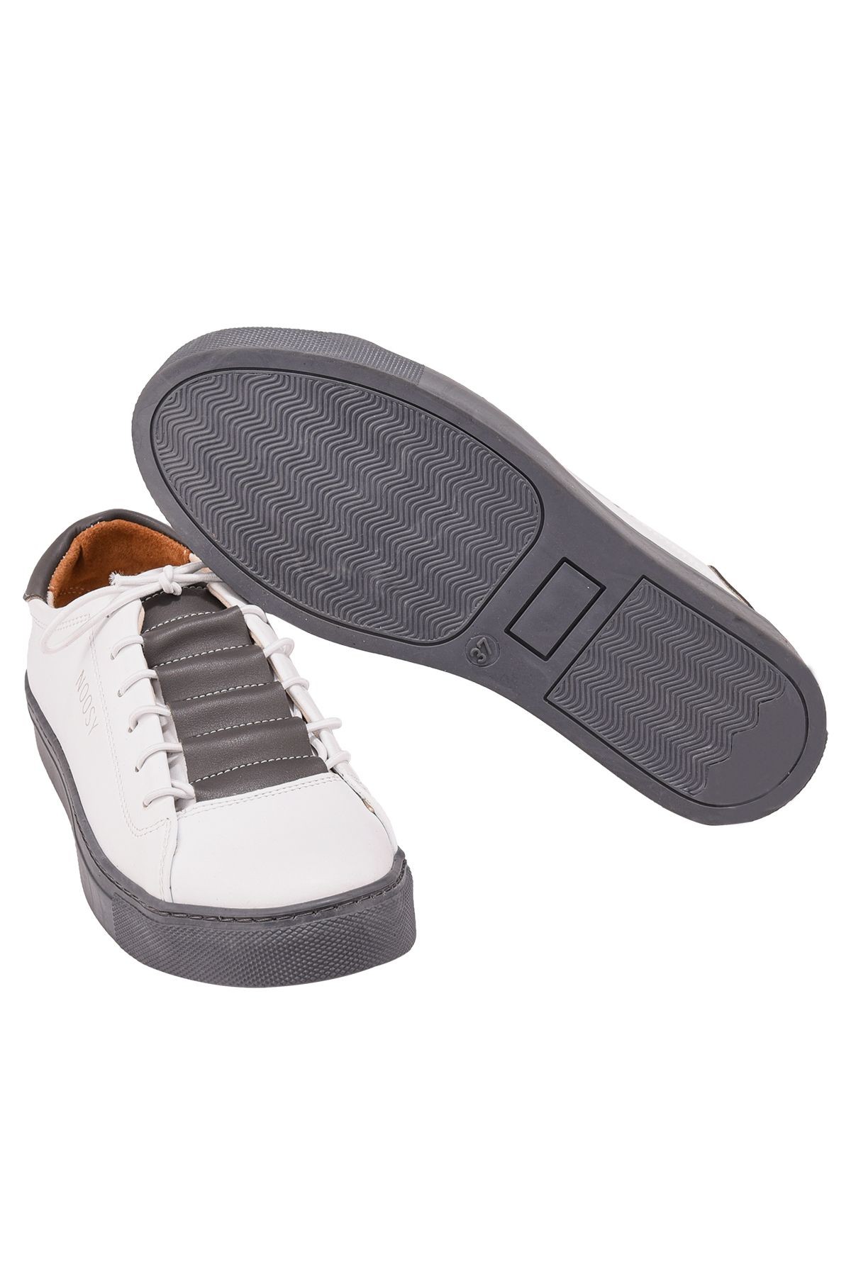 Beyaz Gri Kadın Sneaker