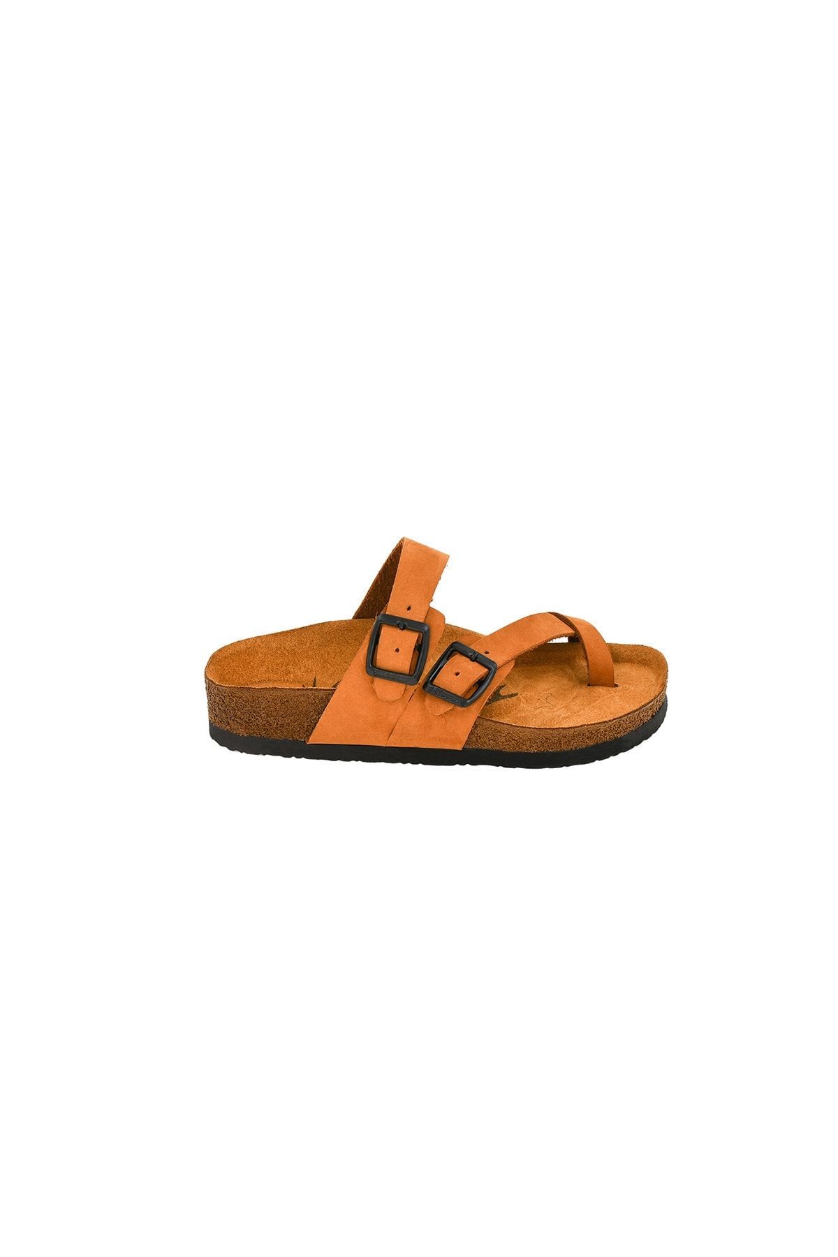 Unisex Hakiki Deri Taba Çocuk Terlik