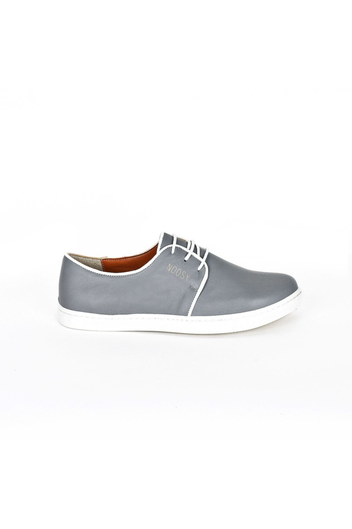 Hakiki Deri Gri Kadın Sneaker