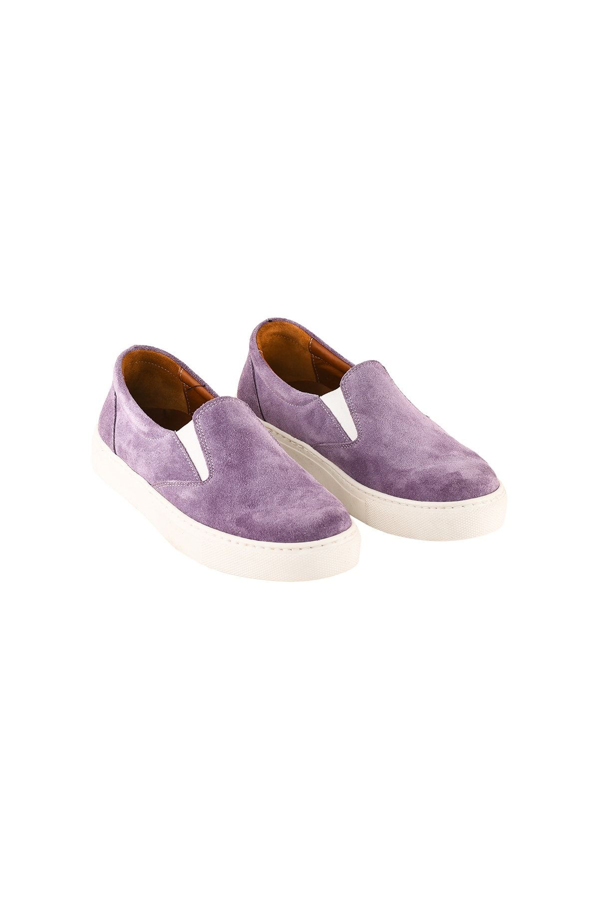 Hakiki Deri Lila Kadın Sneaker