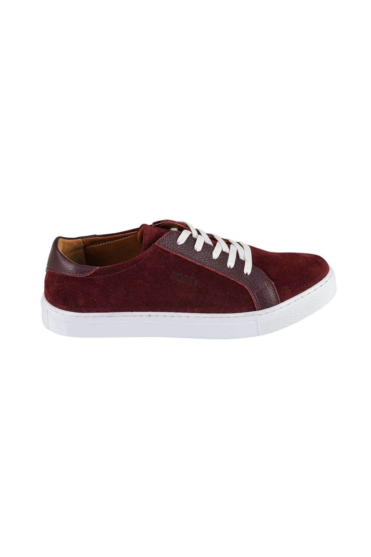 Hakiki Deri Bordo Erkek Sneaker