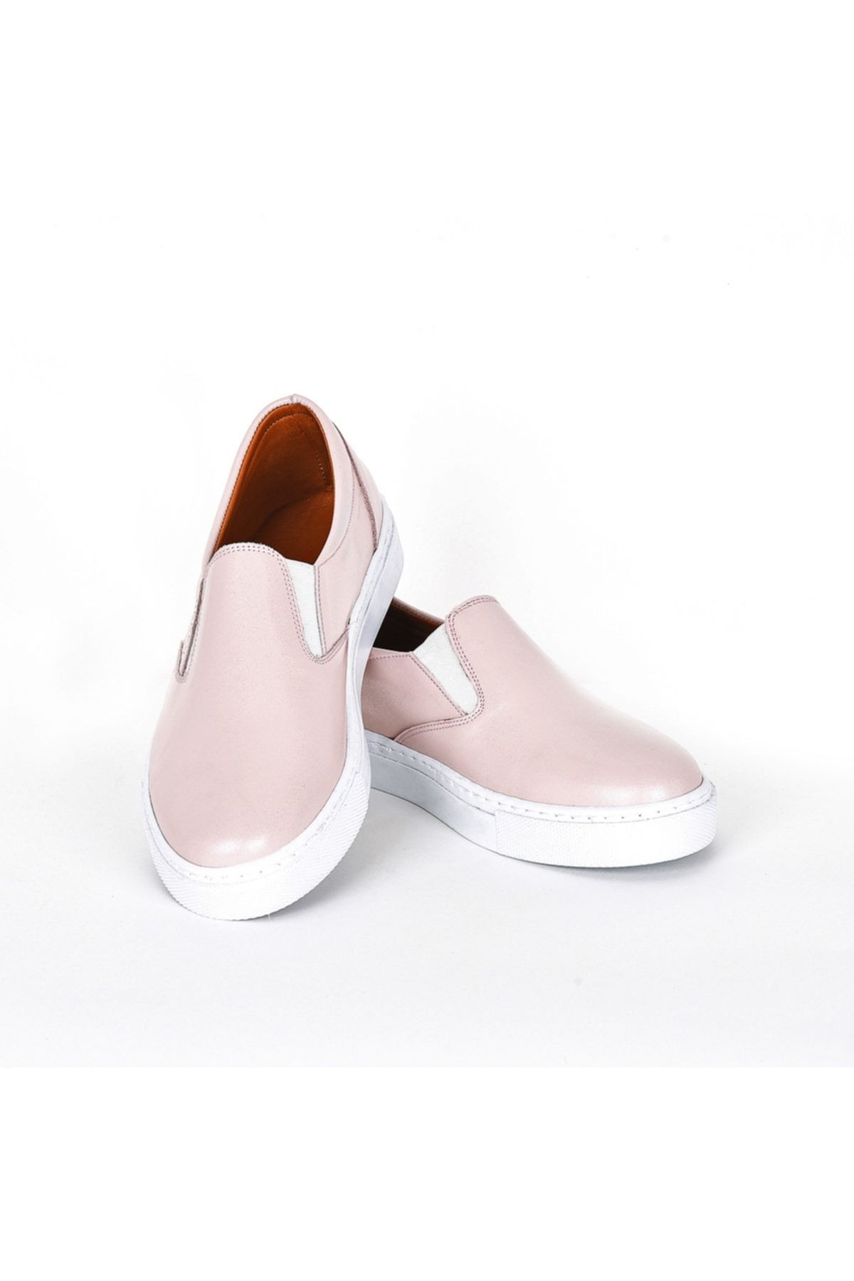 Hakiki Deri Açık Pudra Kadın Sneaker