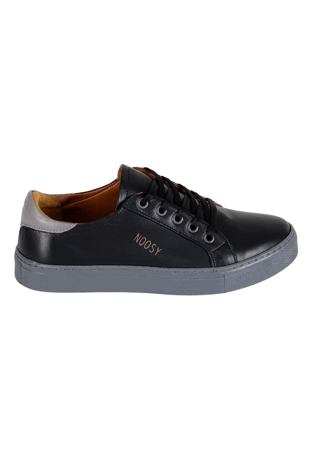 Gri - Hakiki Deri Kadın Sneaker