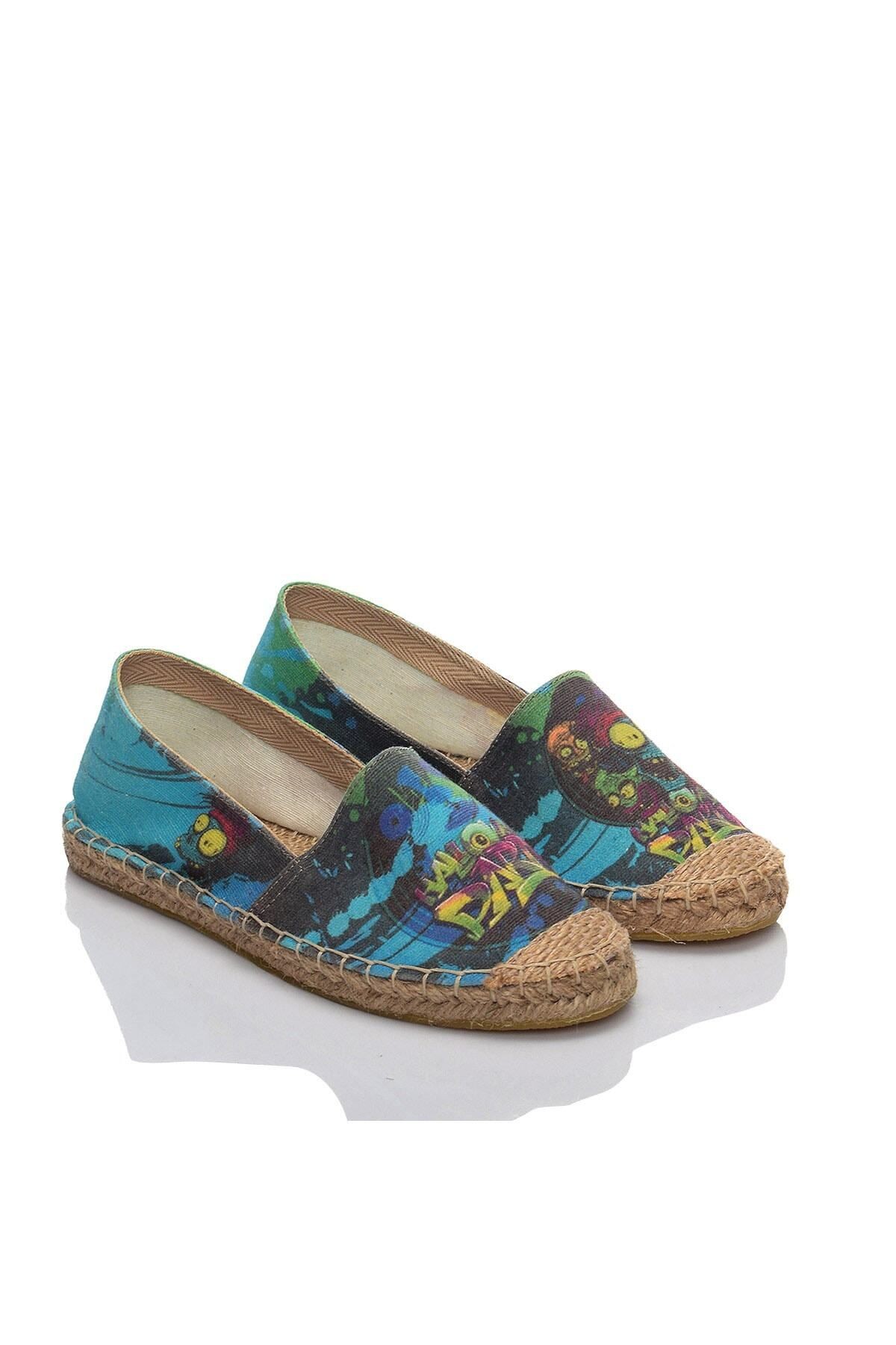 El Yapımı Hasır Taban Espadril