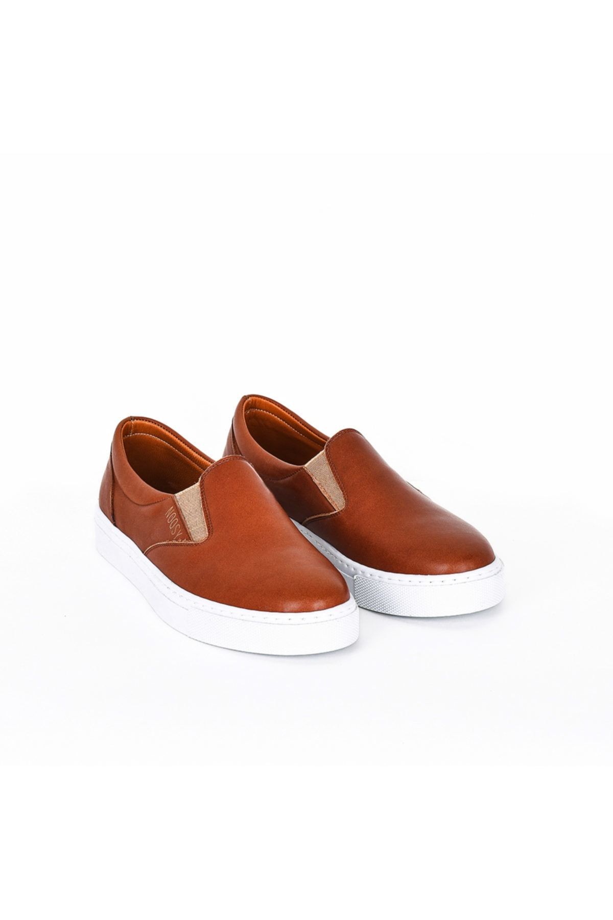 Hakiki Deri Kahverengi Kadın Sneaker