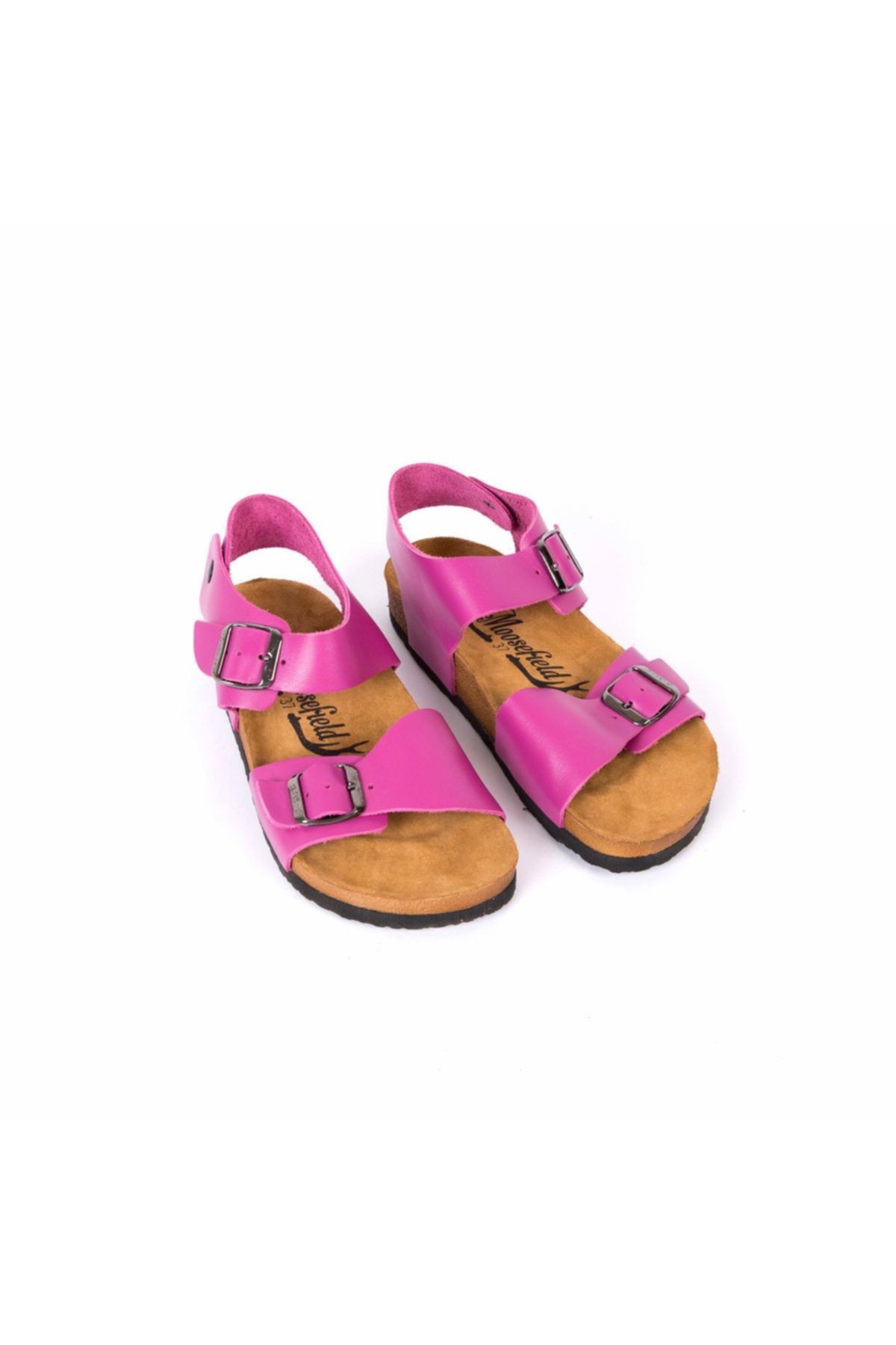 Hakiki Deri Pembe Kadın Sandalet