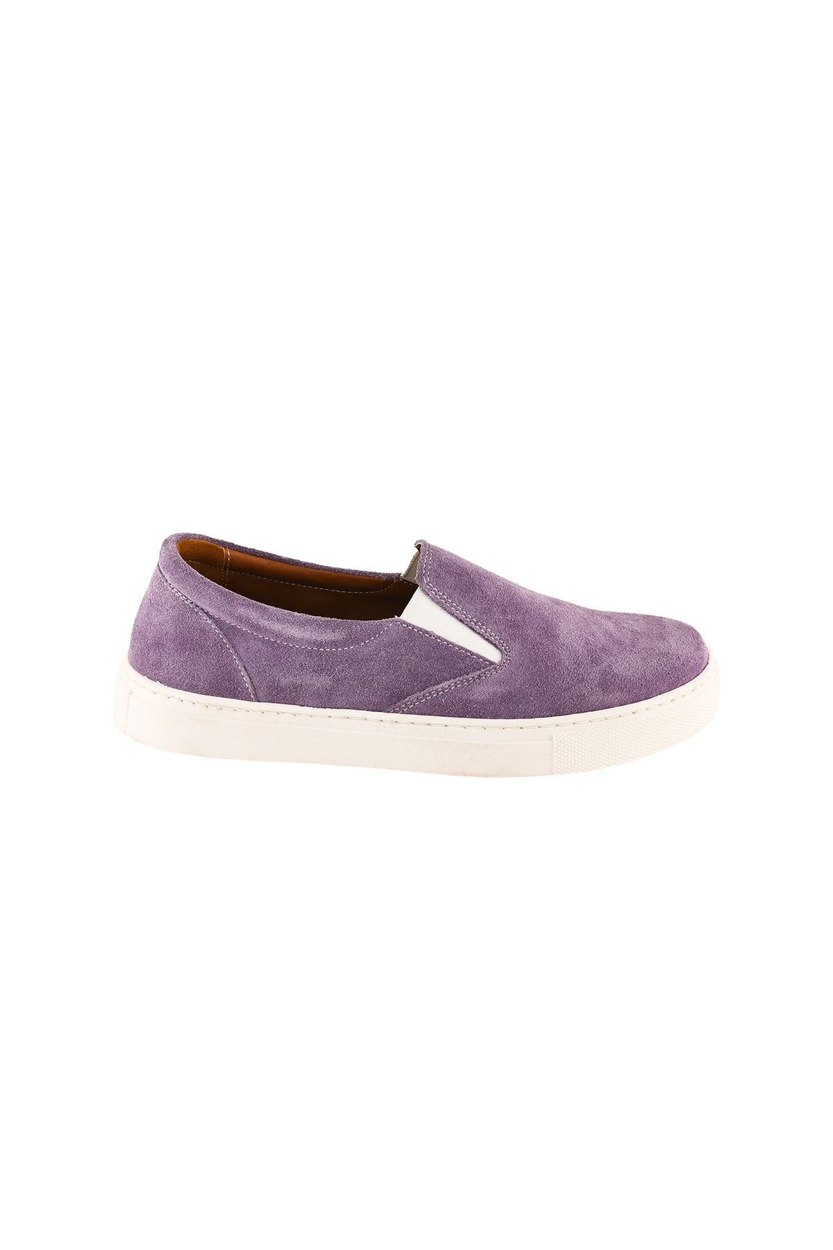 Hakiki Deri Lila Kadın Sneaker