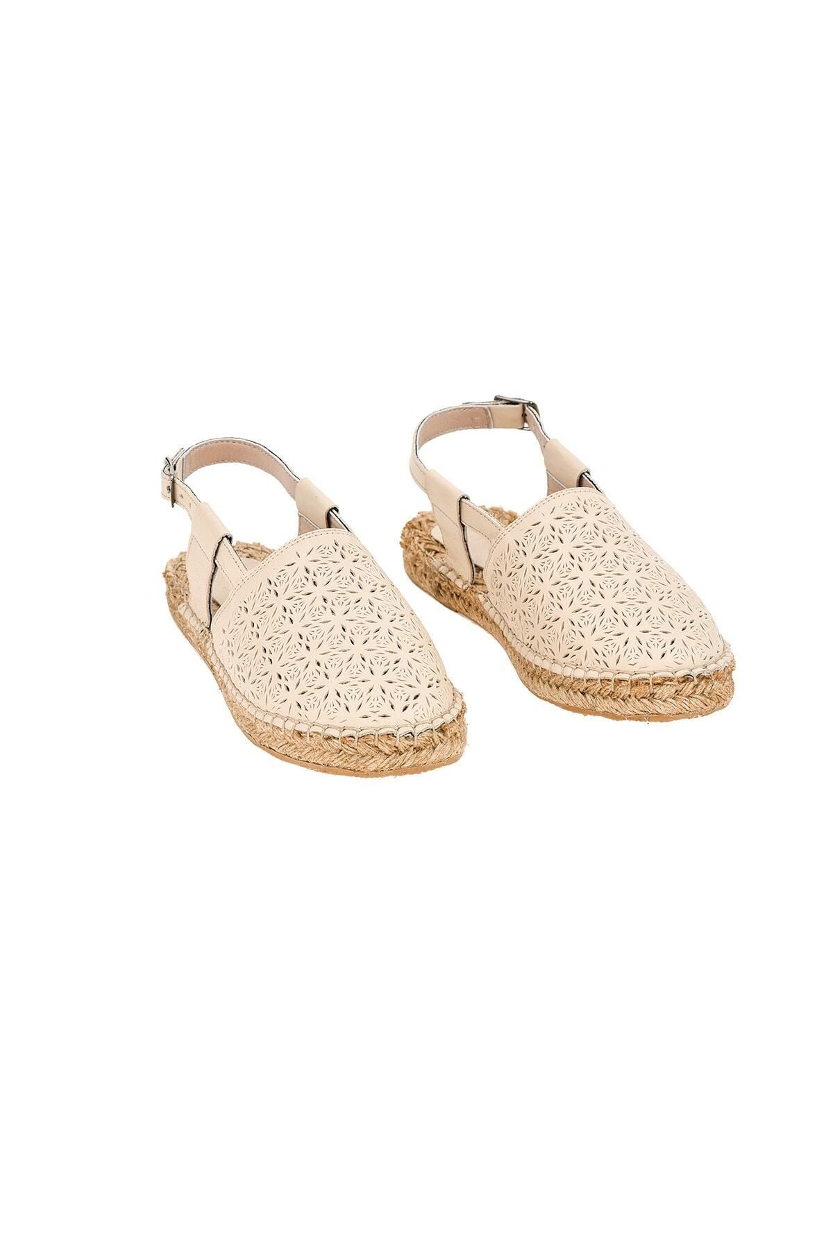 Hakiki Deri El Yapımı Espadril