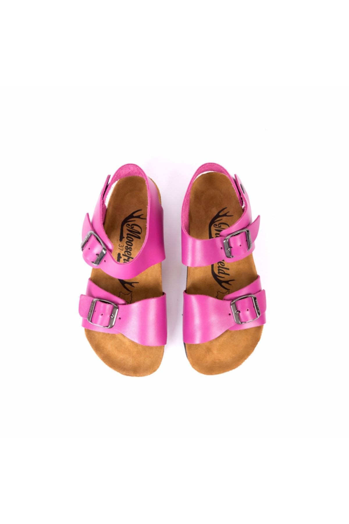 Hakiki Deri Pembe Kadın Sandalet