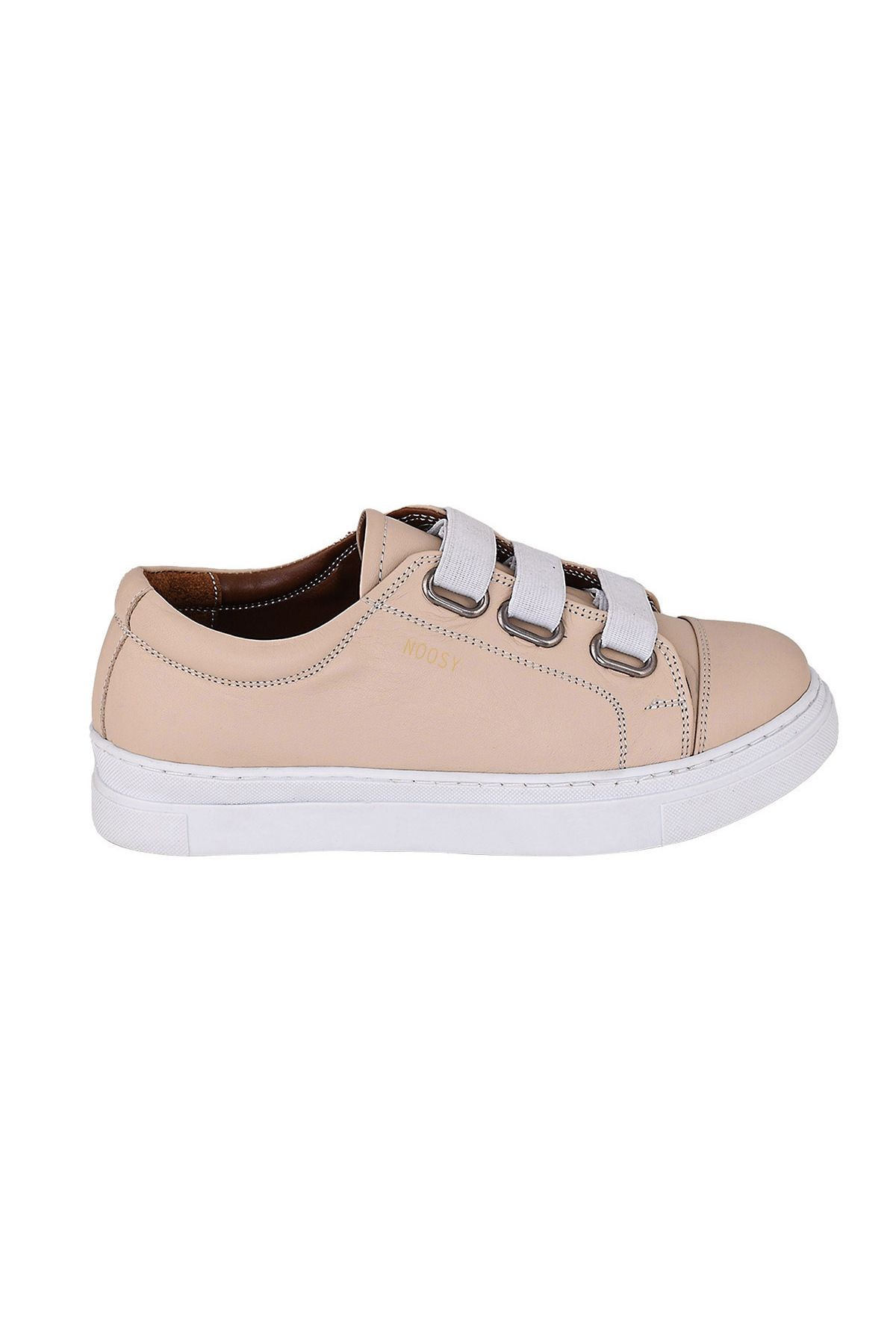 Hakiki Deri Bej Unisex Çocuk Sneaker