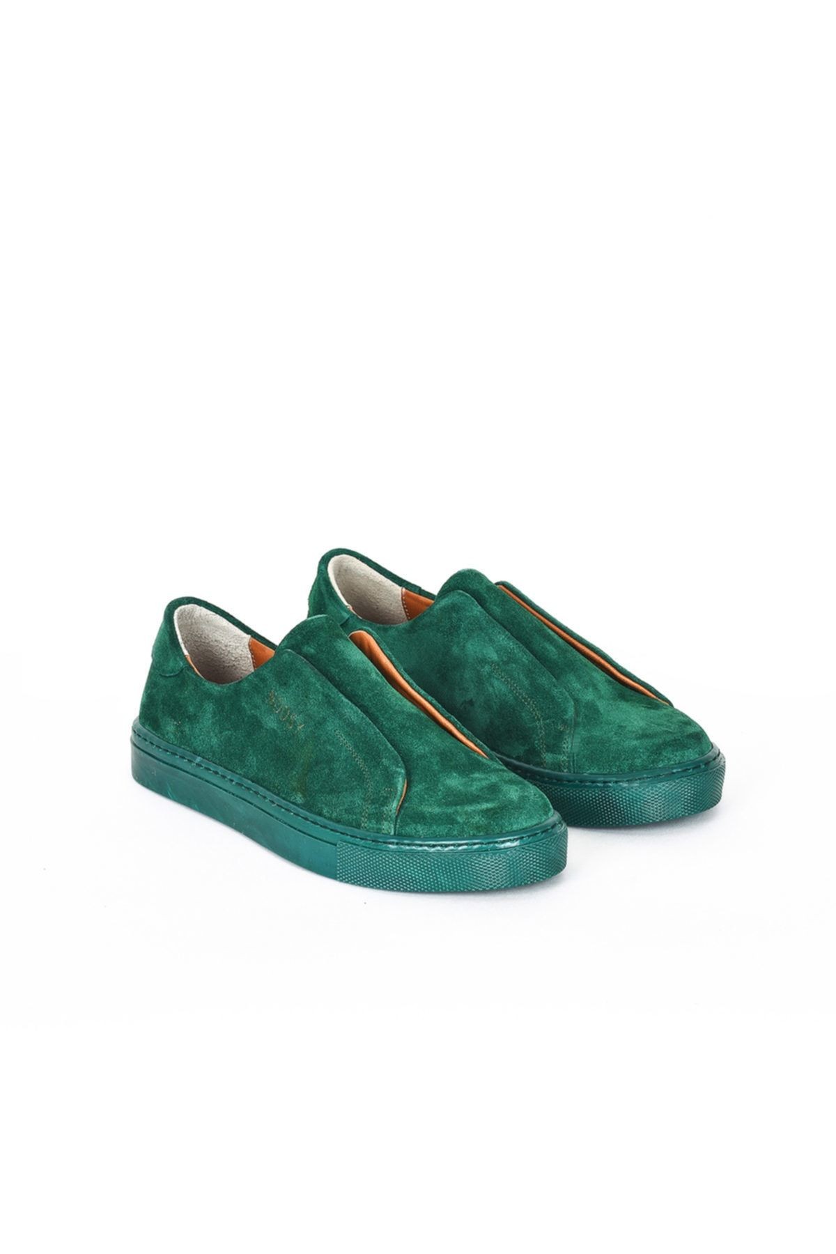 Hakiki Deri Yeşil Kadın Sneaker
