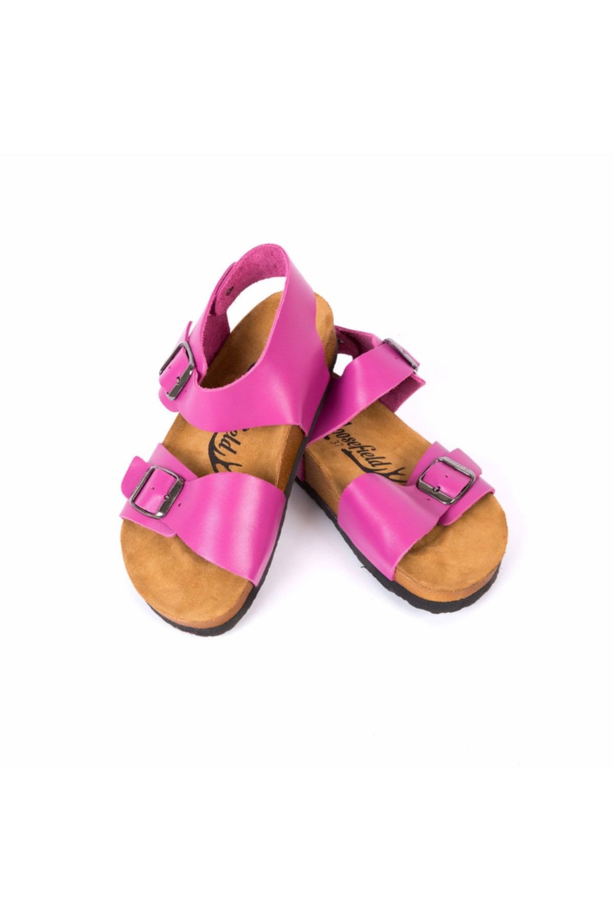 Hakiki Deri Pembe Kadın Sandalet