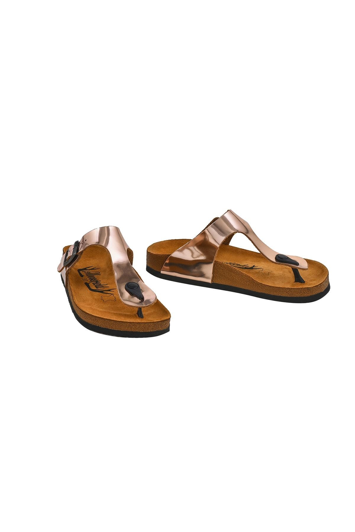 Unisex Rose Hakiki Deri Terlik
