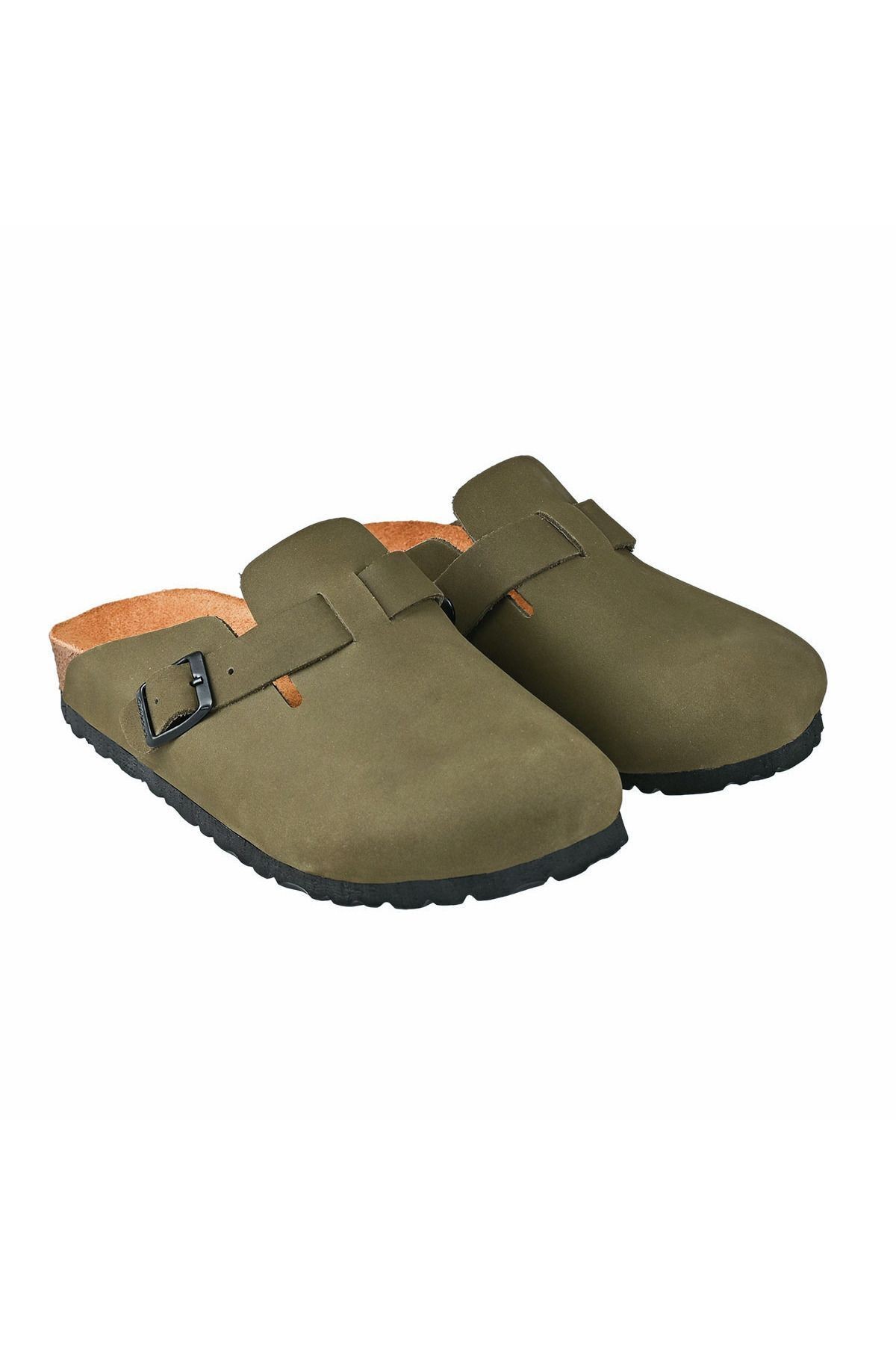 Aile Boyu Hakiki Deri Unisex Terlik