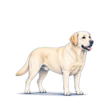 Köpek ortopedik ürünleri kategorisi için Labrador illüstrasyonu