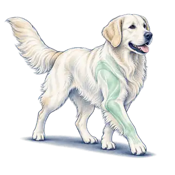 Ön bacak desteği kullanan köpek