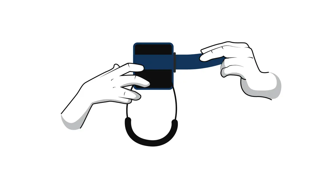 Opening the straps of the knuckling brace