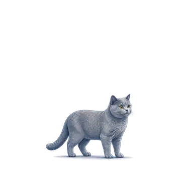 Kedi ortopedik destekleri kategorisi için British Shorthair illüstrasyonu
