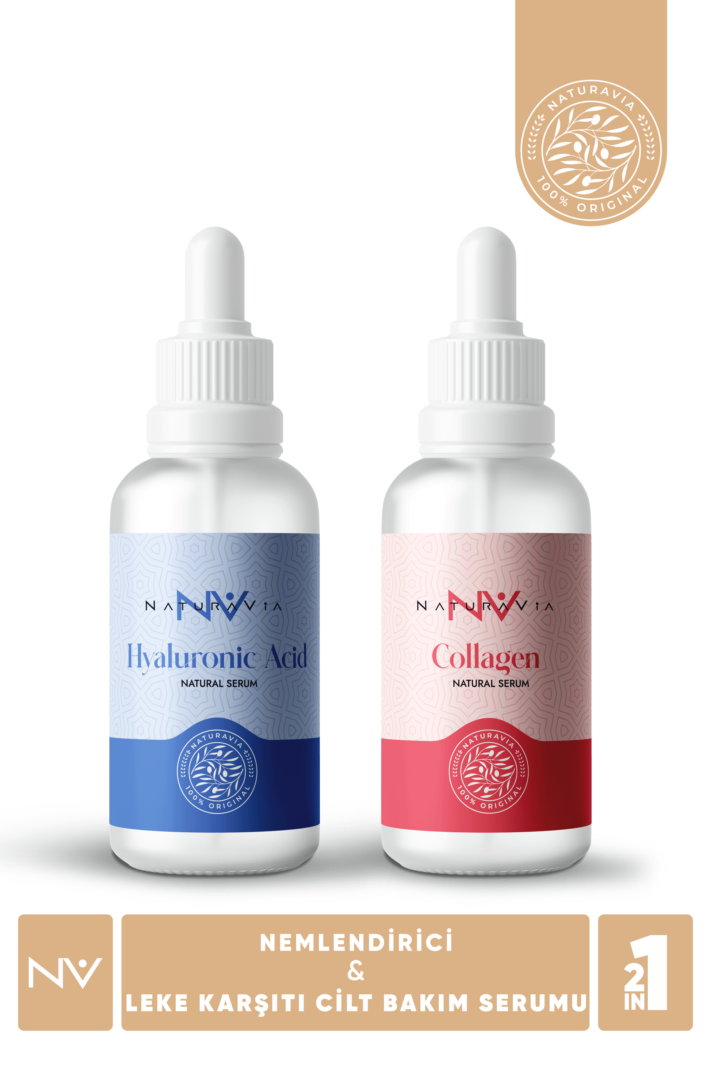 Hyalüronik Asit Serum - Kolajen Serum / Yaşlanma Karşıtı ve Yenileyici Serum Seti / Anti-Age Global