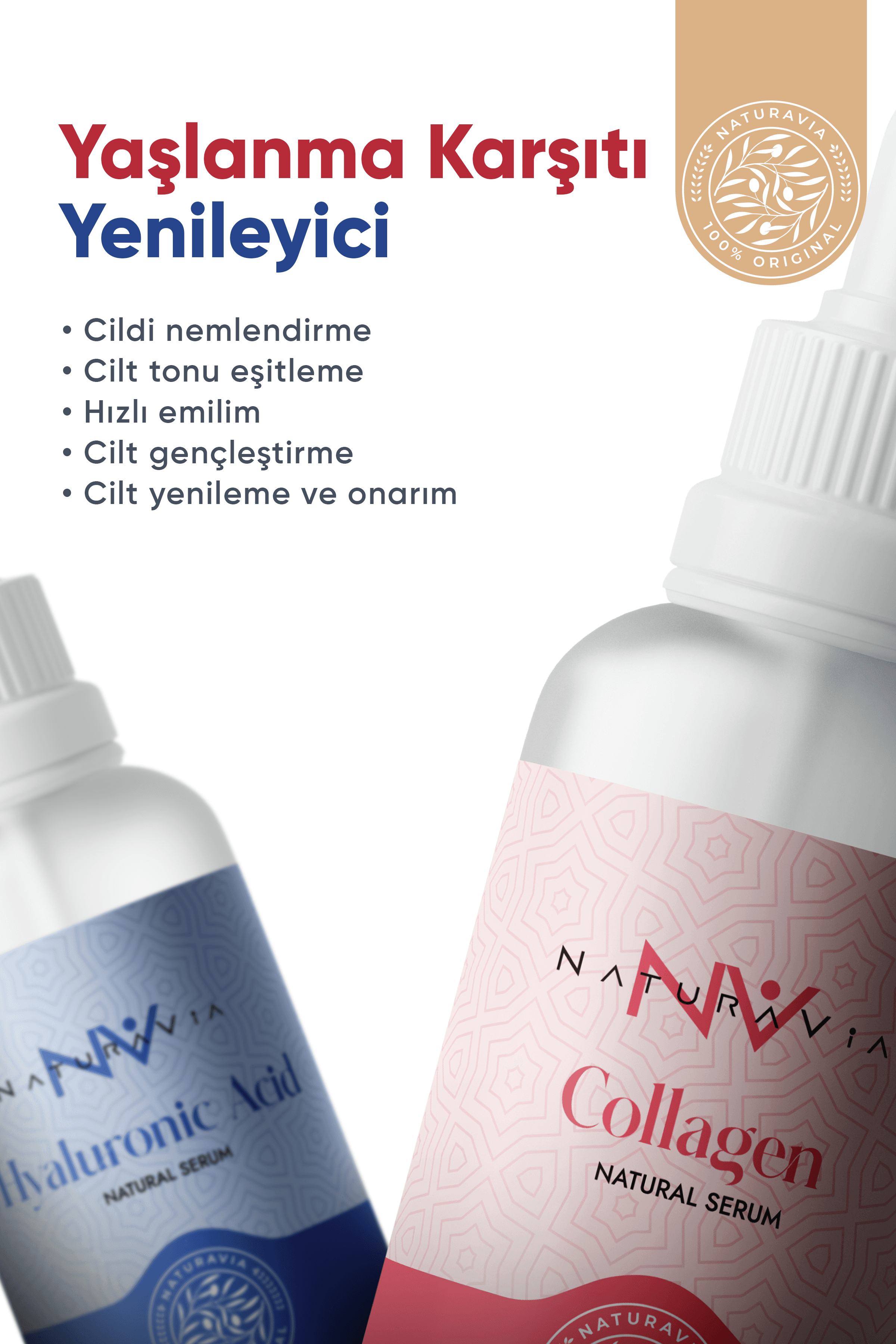 Hyaluronic Acid Serum - Collagen Serum / Anti-Aging and Renewing Serum Set / Anti-Age Global