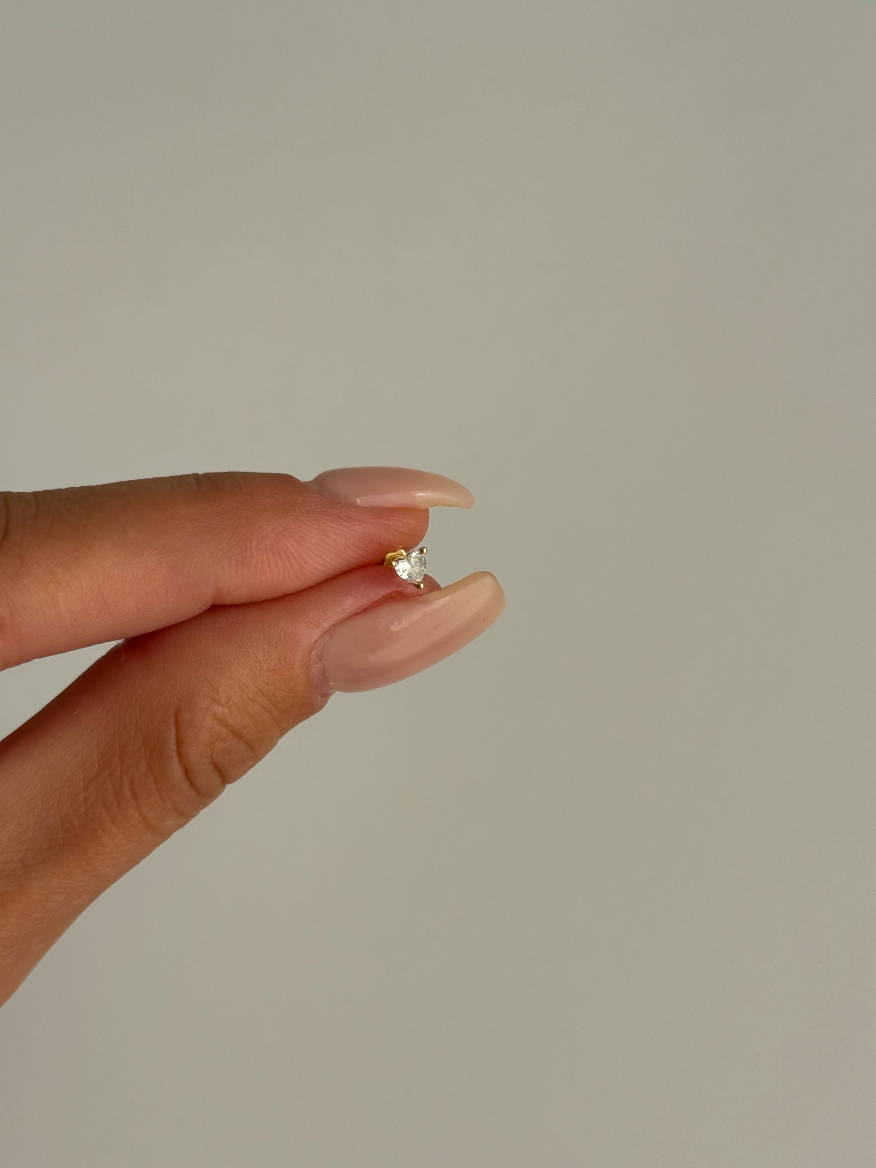 925 Gümüş Basic Kalp Piercing